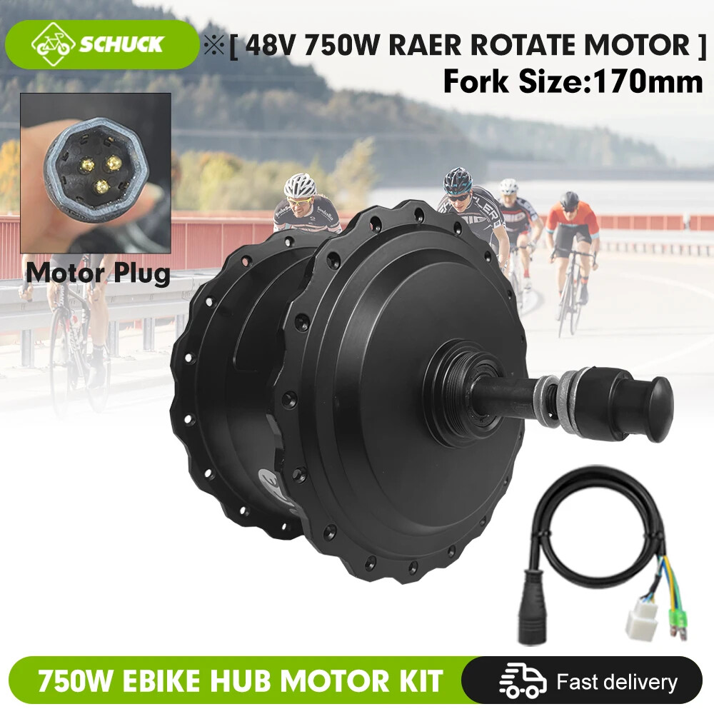 Snow Ebike Conversion Kit 48V 750W Brushless Rear Wheel Hub Motor Dropout 170mm Snow Ebike Conversion Kit 48V 750W Brushless Rear Wheel Hub Motor Dropout 170mm