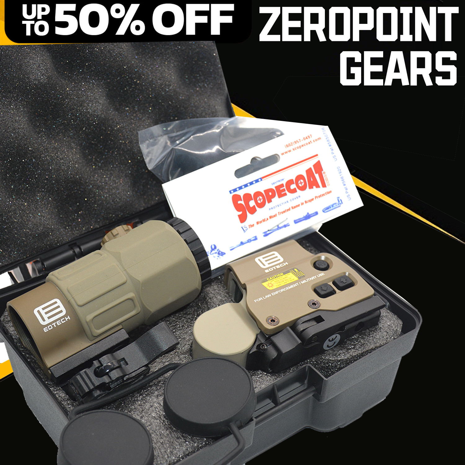 Eotech 558 Holographic Red Green Reflex Sight Scope & G43 3X Magnifier - Clone