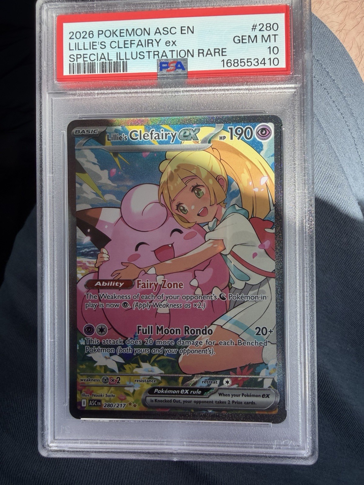 Pokémon 2026 Lillie\'s Clefairy ex 280/217 Me: Ascended Heroes PSA 10 Eng