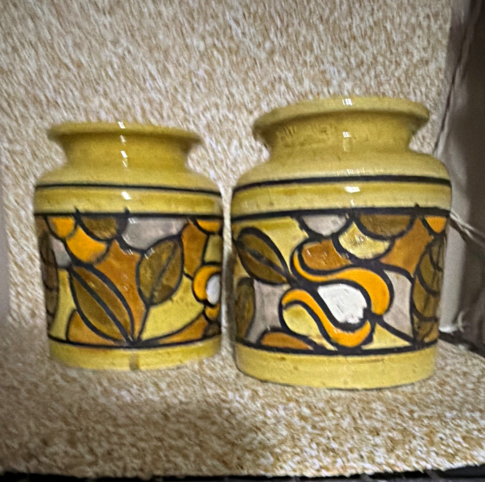 Mid‑Century Italian Art Pottery Vases (Pair) – Bitossi Style – Model 7018