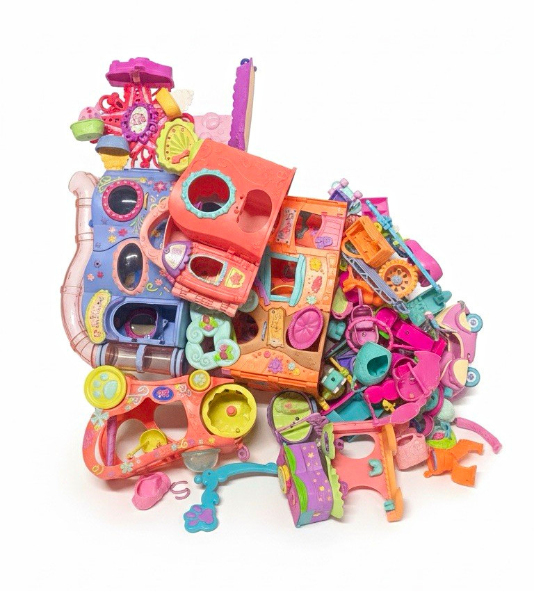 HUGE Vintage Littlest Pet Shop LPS Playset House Accessories Lot Parts Bundle