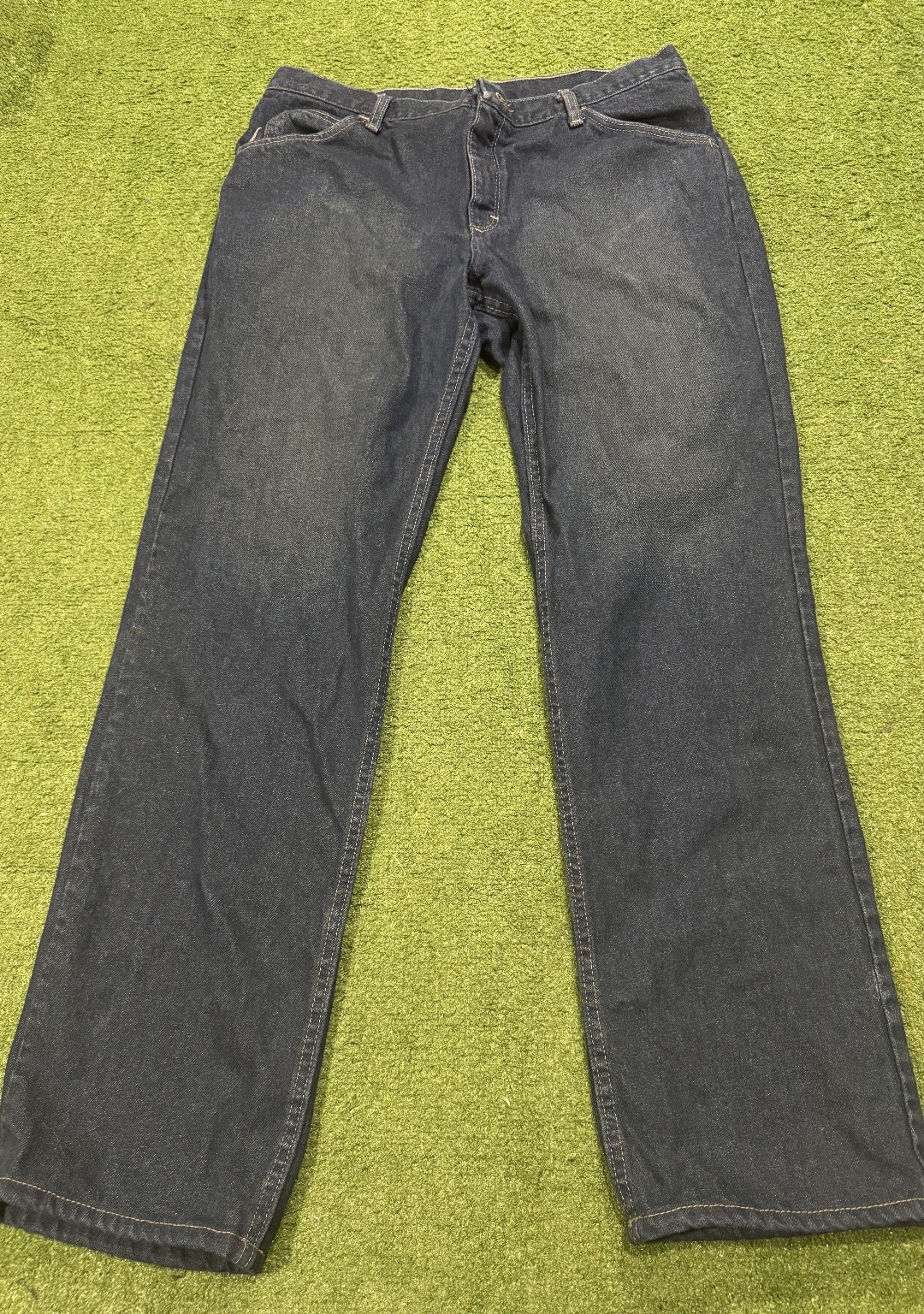 Bulwark FR Men\'s Flame Resistant Denim Jeans Dark Wash Workwear Waist 34 Inseam
