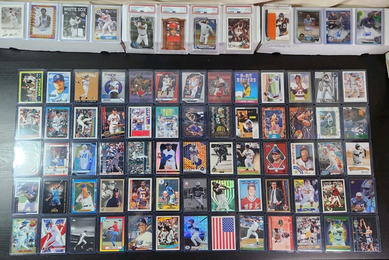 HUGE 3200+ Sports Card Collection AUTO/ROOKIE/ LEBRON JORDAN BRADY WEMBY OHTANI
