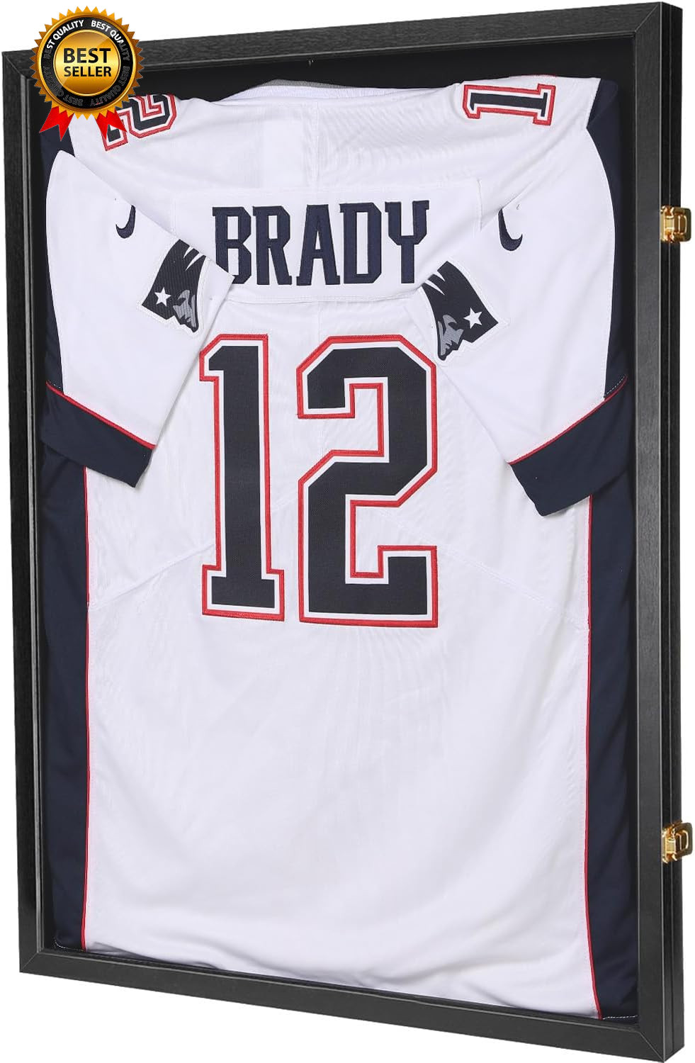 Jersey Wooden Frame Display Case -Shadow Box with 98% UV Protection Acrylic and