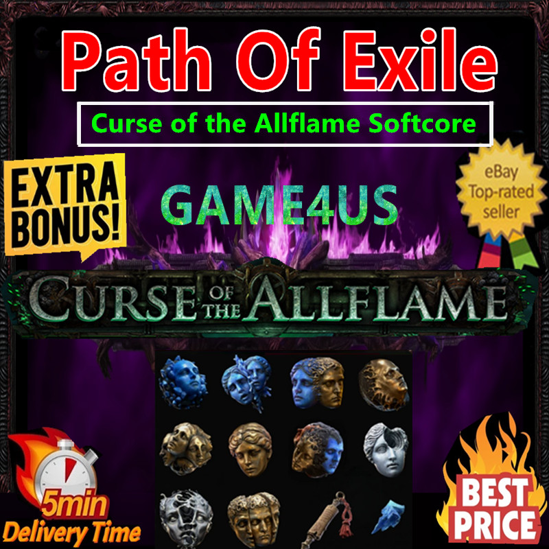 Path Of Exile Curse of the Allflame SC Currency✨POE 1 Allflame PC👍Virtual Item