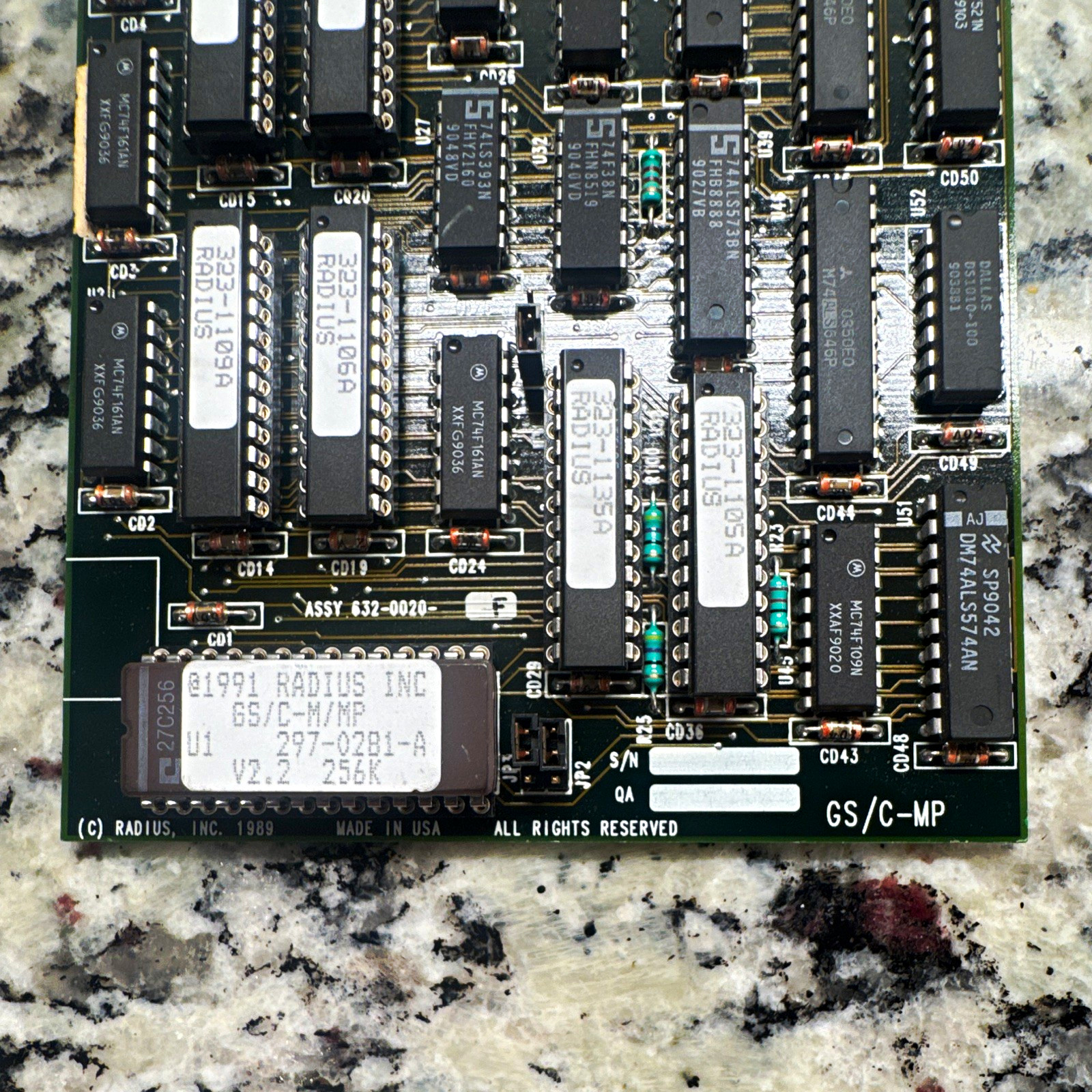 Vintage Radius GS/C-MP NuBus Video Card for Apple Macintosh II / Quadra
