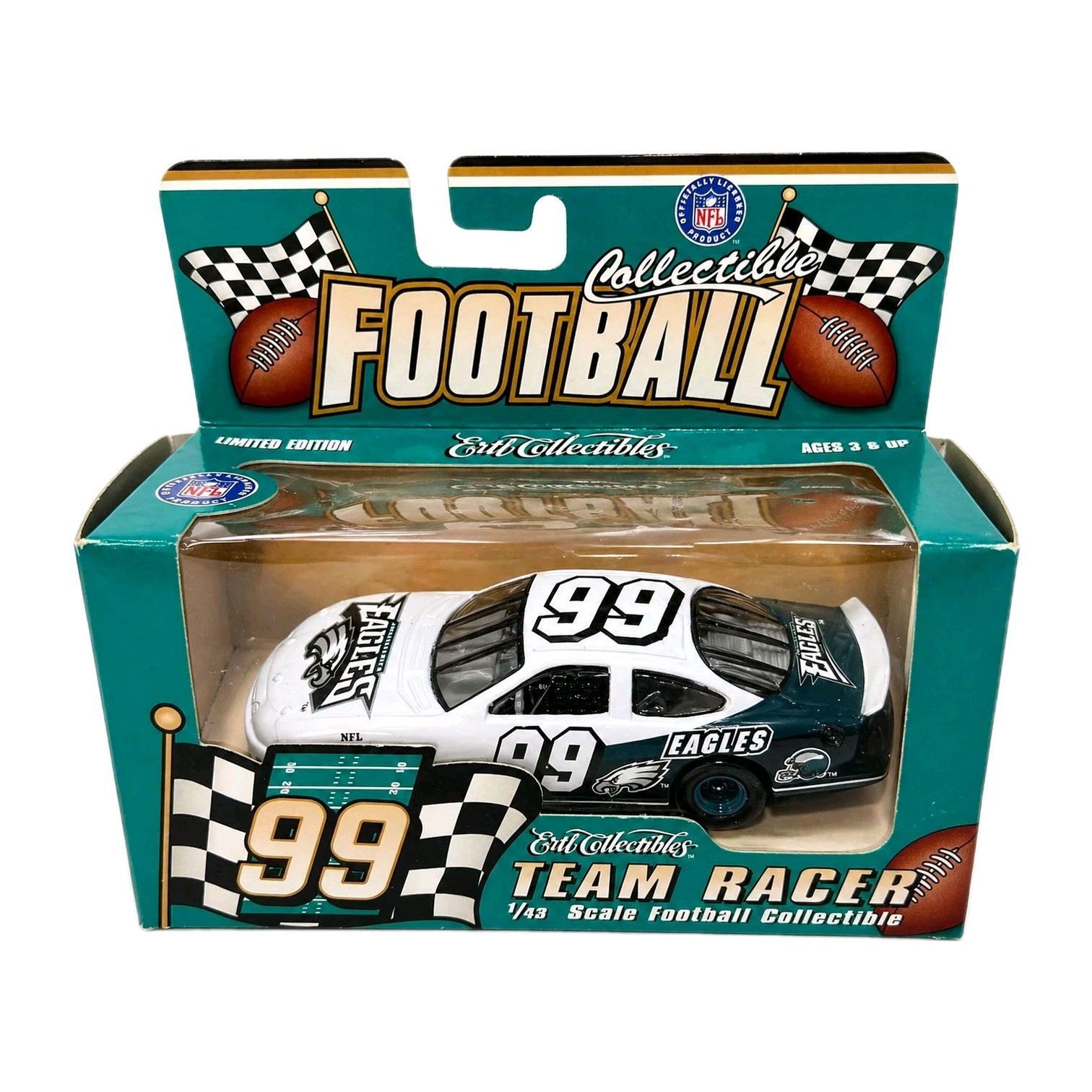 Philadelphia Eagles 1:43 Diecast Car 1999 NFL Team Racer - Limited Edition Philadelphia Eagles 1:43 Diecast Car 1999 NFL Team Racer - Limited Edition