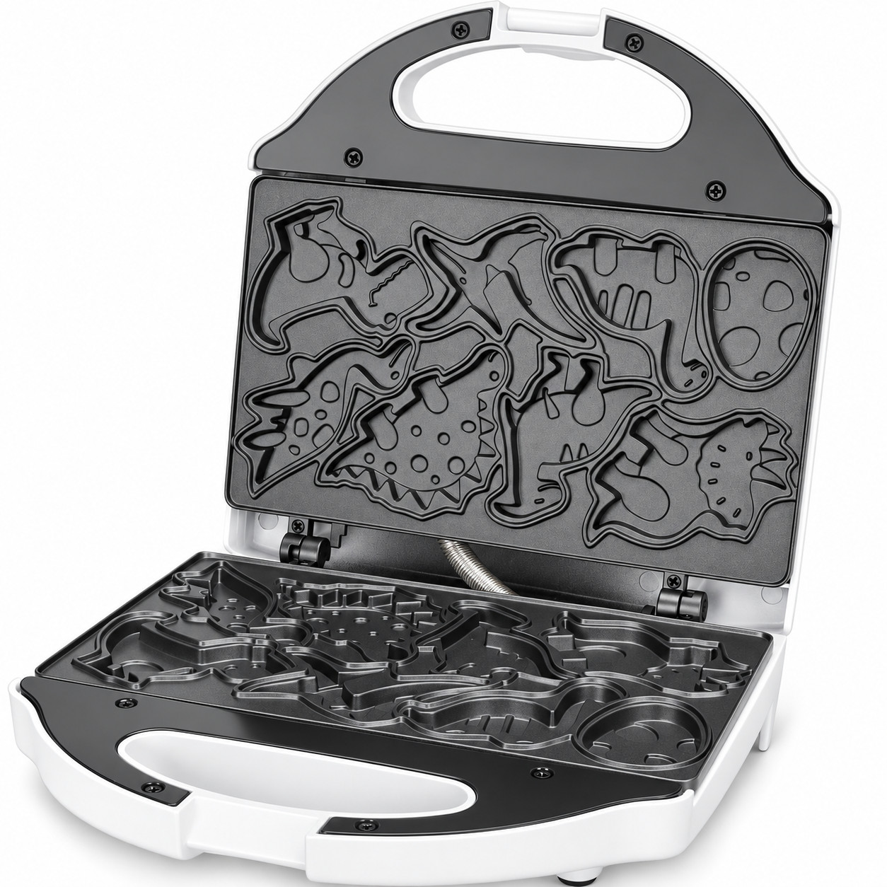 Dinosaur Shapes Waffle Maker, Non‑Stick Electric Waffle Iron, Fast Heating Mini