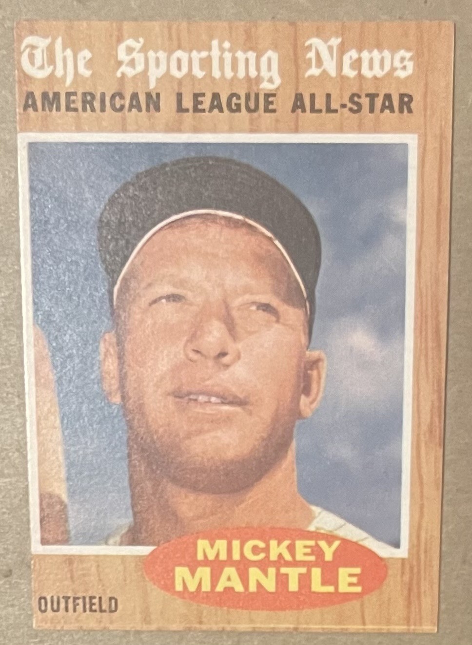 1962 TOPPS BASEBALL SPORTING NEWS MICKEY MANTLE #471.
