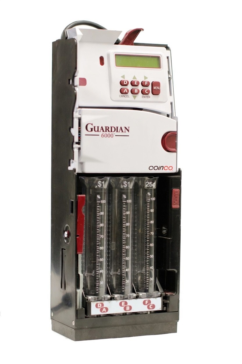 Coinco Guardian 6000 6-Tube MDB Coin Acceptor Changer G6XUS-BD Coinco Guardian 6000 6-Tube MDB Coin Acceptor Changer G6XUS-BD