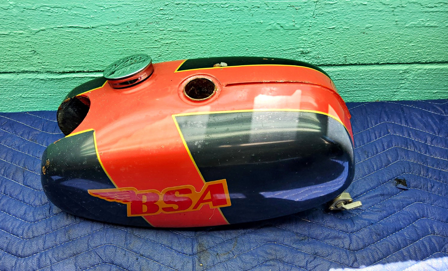 OEM vintage 1971–1973 BSA B25/B50/TR25 steel fuel tank