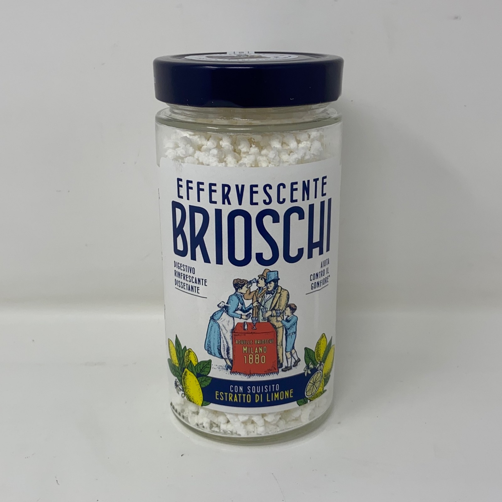 Brioschi Effervescente Lemon Digestive Granules 200g Glass Jar