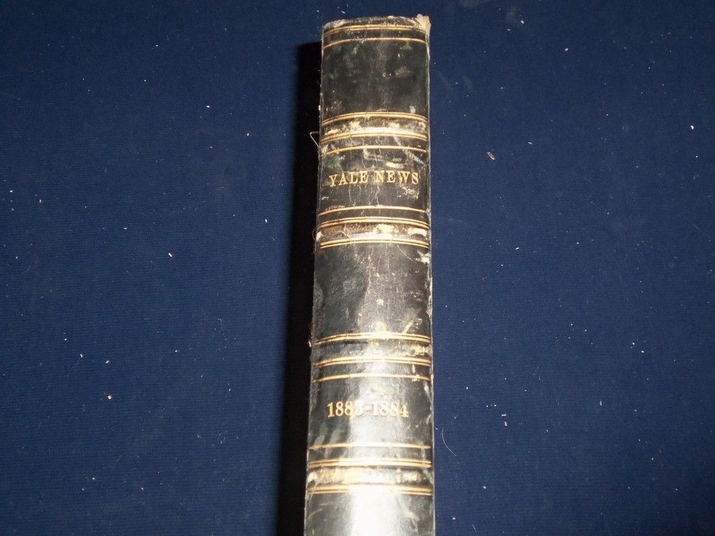 1883-1884 SEP-JUN YALE NEWS MAGAZINE BOUND VOLUME NO. 7 - GREAT ADS - KD 726G