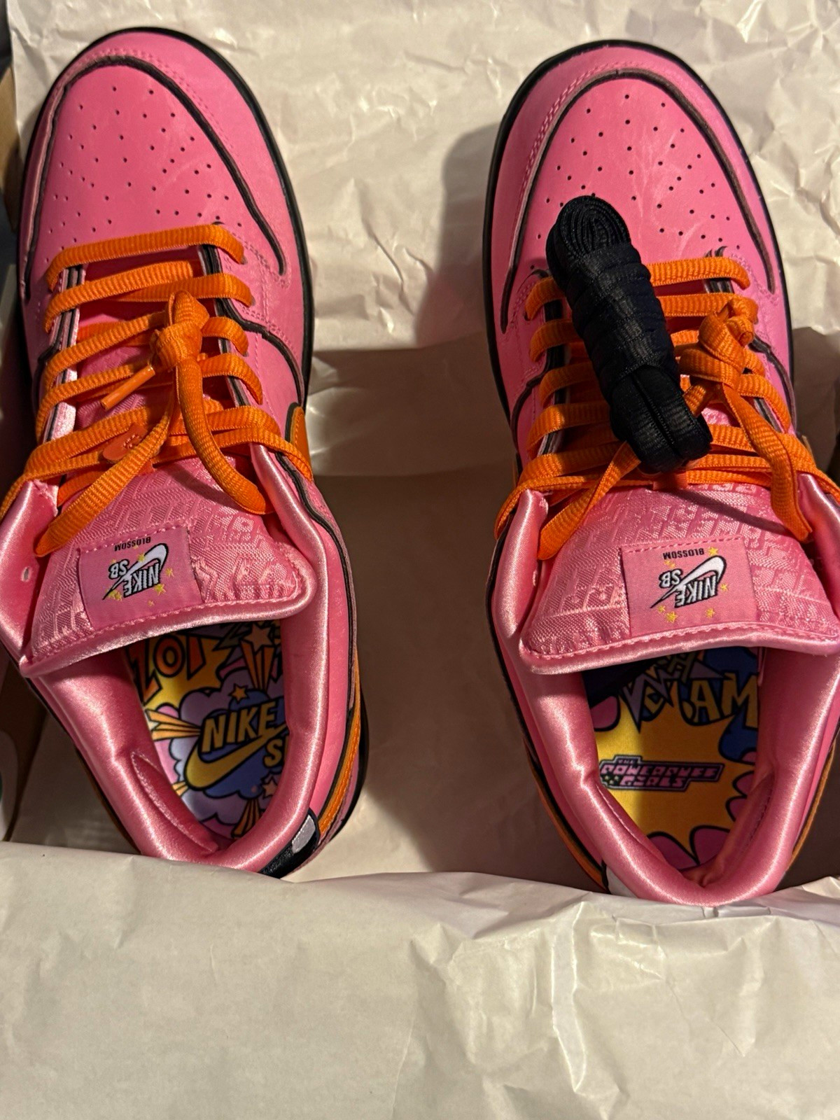 Nike SB Dunk Low Pro QS Powerpuff Girls Blossom Pink/Orange Skate Shoes 10M