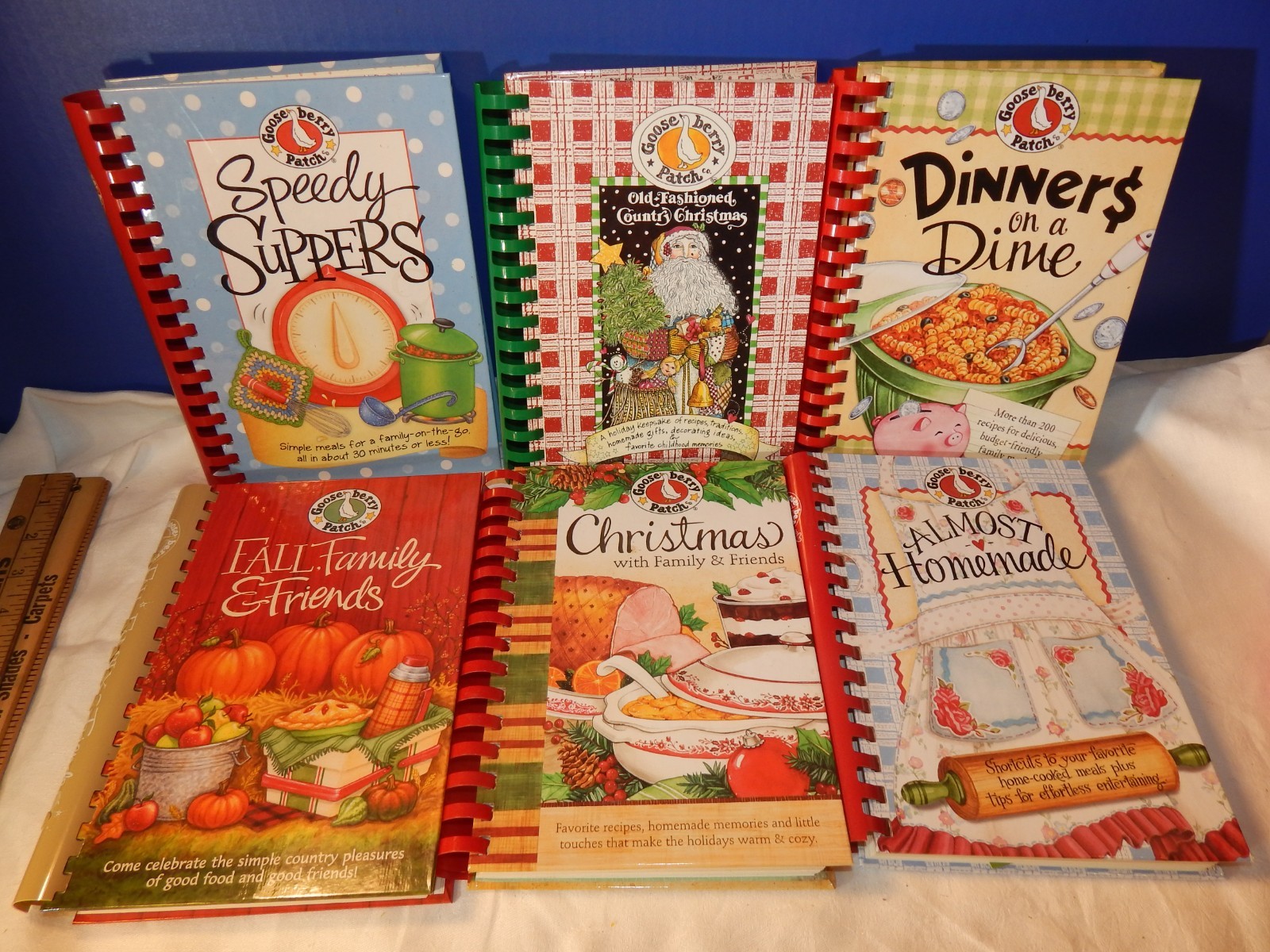 6 GOOSEBERRY PATCH FALL CHRISTMAS DINNER COOKBOOKS RECIPES HOLIDAY CRAFT FUN LOT