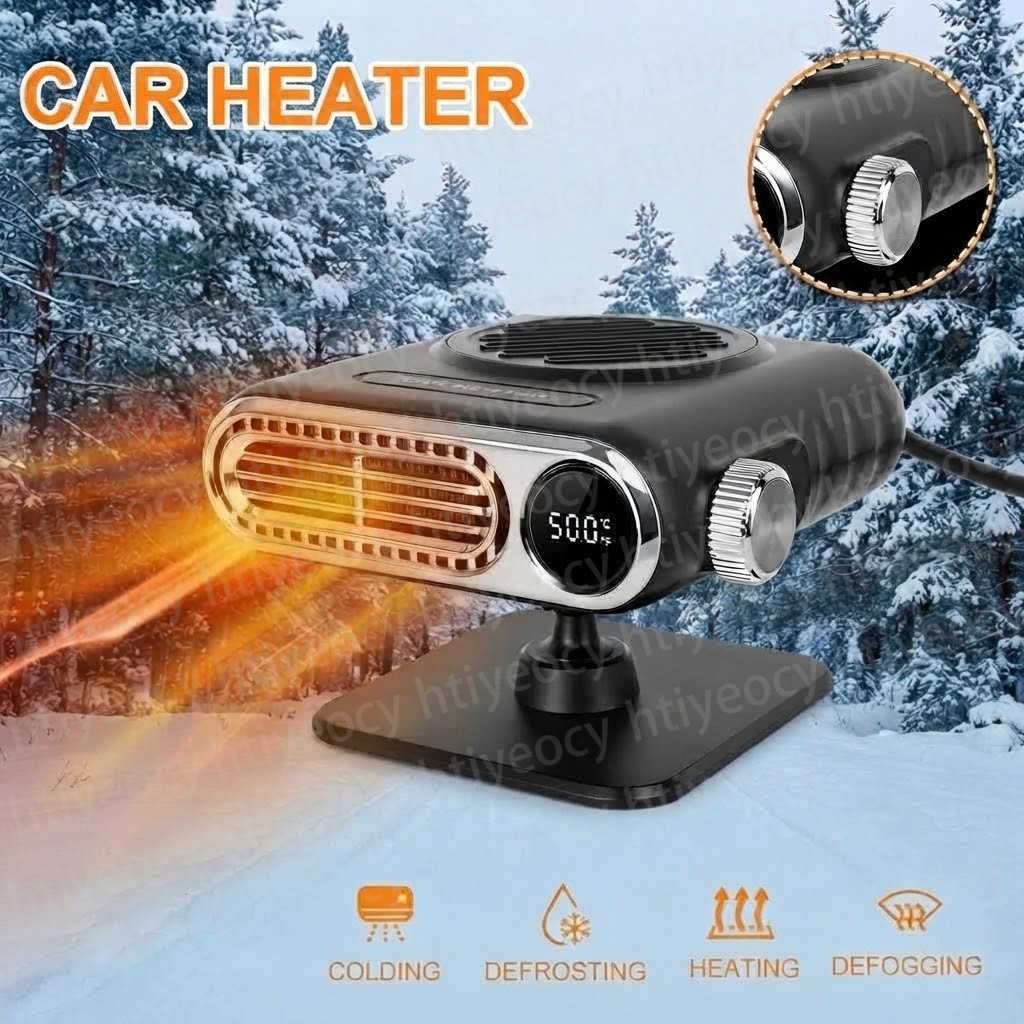 2000W LCD Heater Portable Heating & Fan Defroster Demister for Car Truck DC 12V