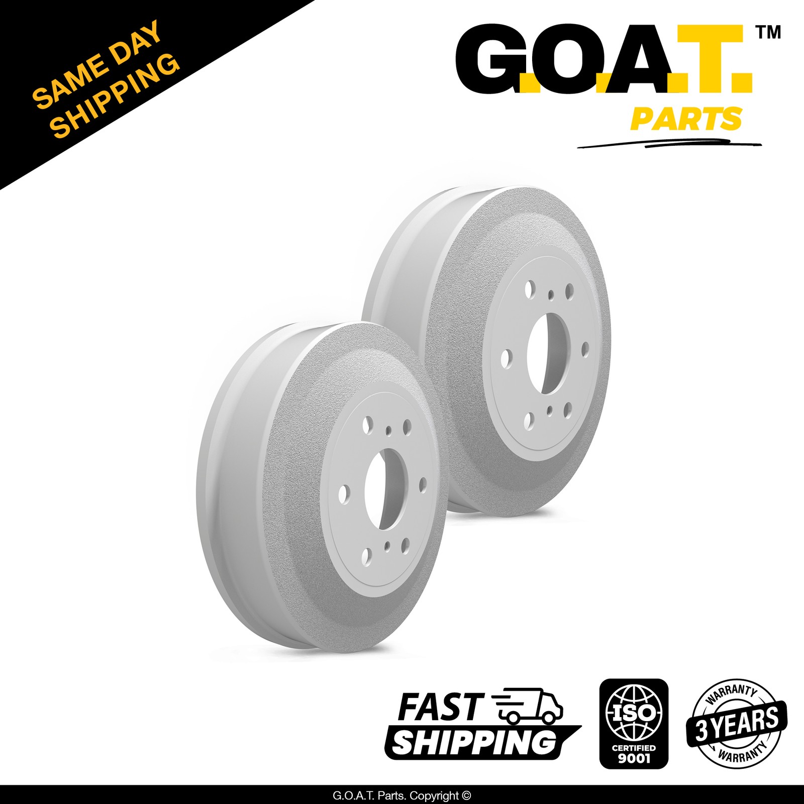 Rear Brake Drum Set for 09-13 Chevy Silverado 1500 GMC Sierra 1500 13.21 inch