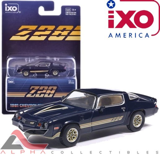 IXO IA64018 1:64 1981 CHEVROLET CAMARO Z/28 (DARK BLUE)
