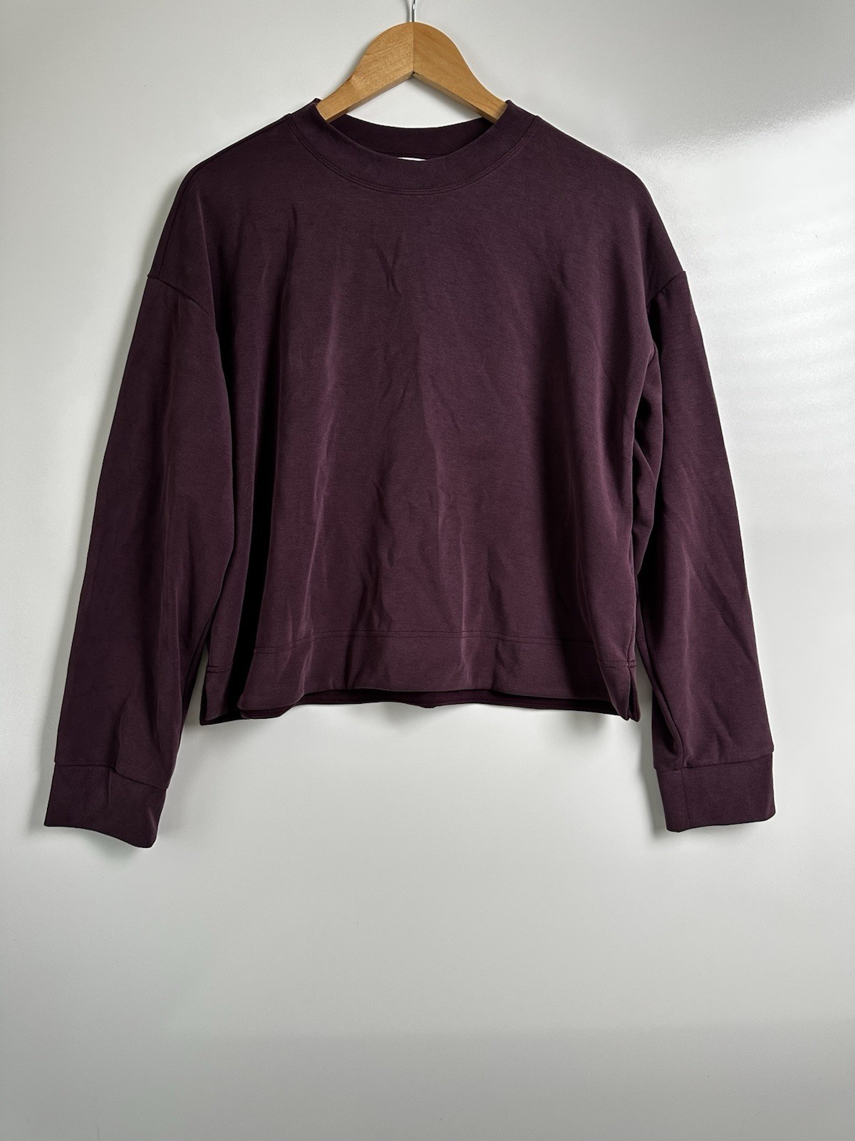 Athleta Coaster Luxe Plum Purple Women\'s Crewneck Sweatshirt Size L
