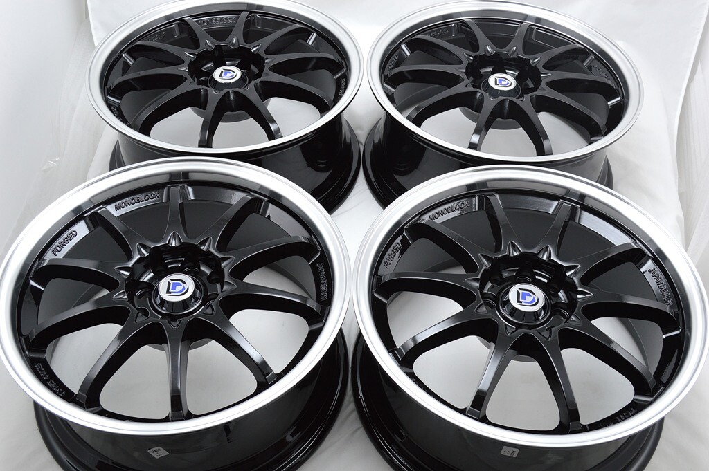 Set of 4 New 17x7.5 DDR XFX Black Machined Lip 17\