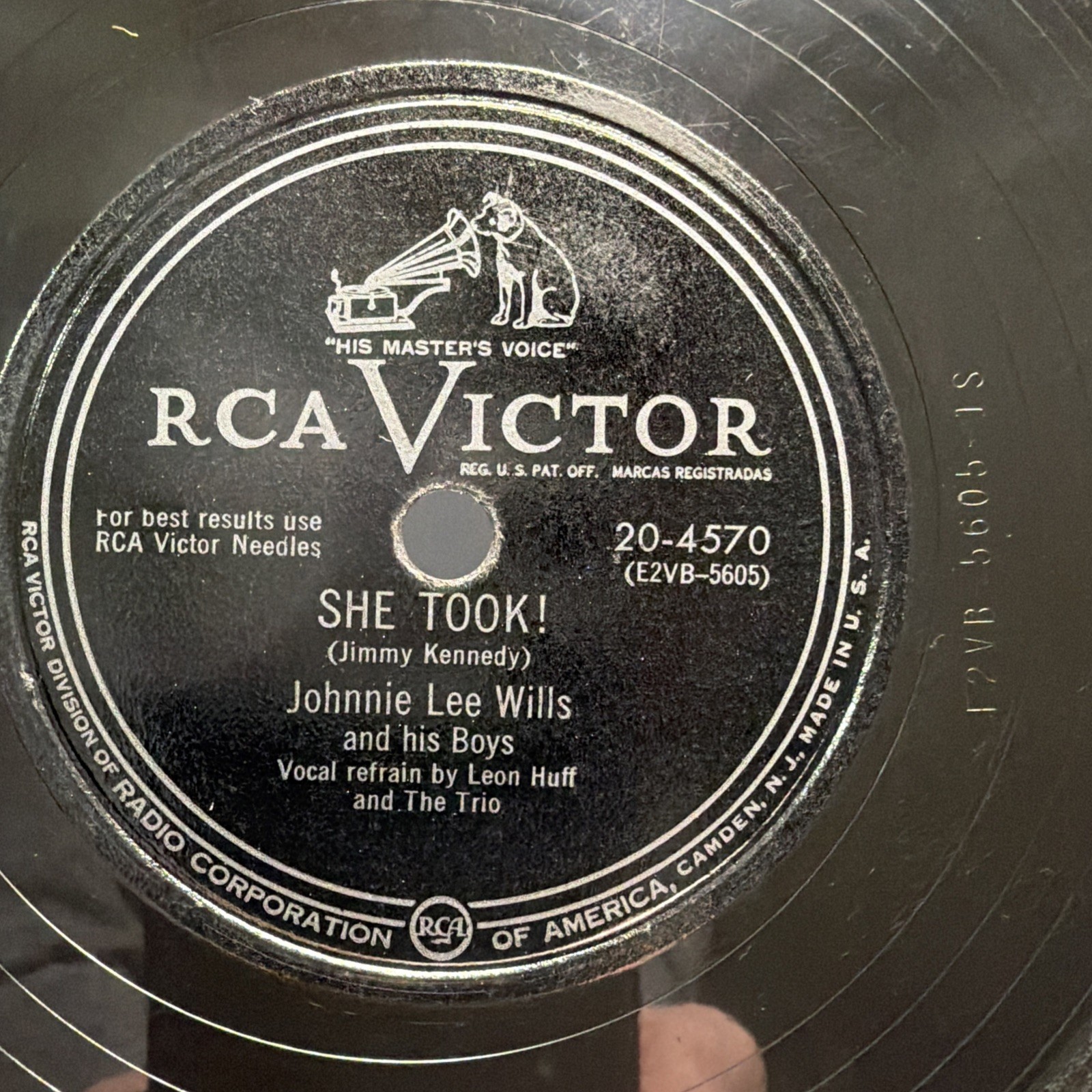 Johnnie Lee Wills & His Boys – She Took / The Thingamajig - VG