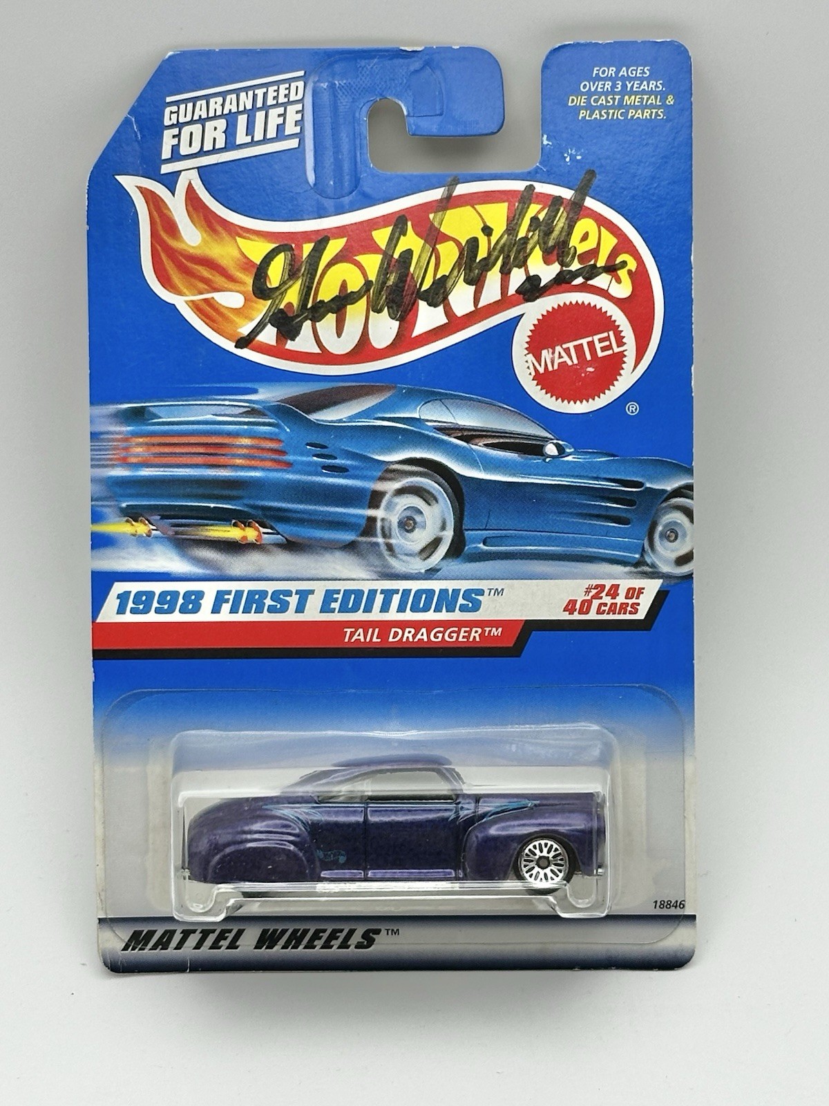 GENE WINFIELD autographed 1/64th Hot Wheels TAIL DRAGGER signed 1/28/2022 GNRS