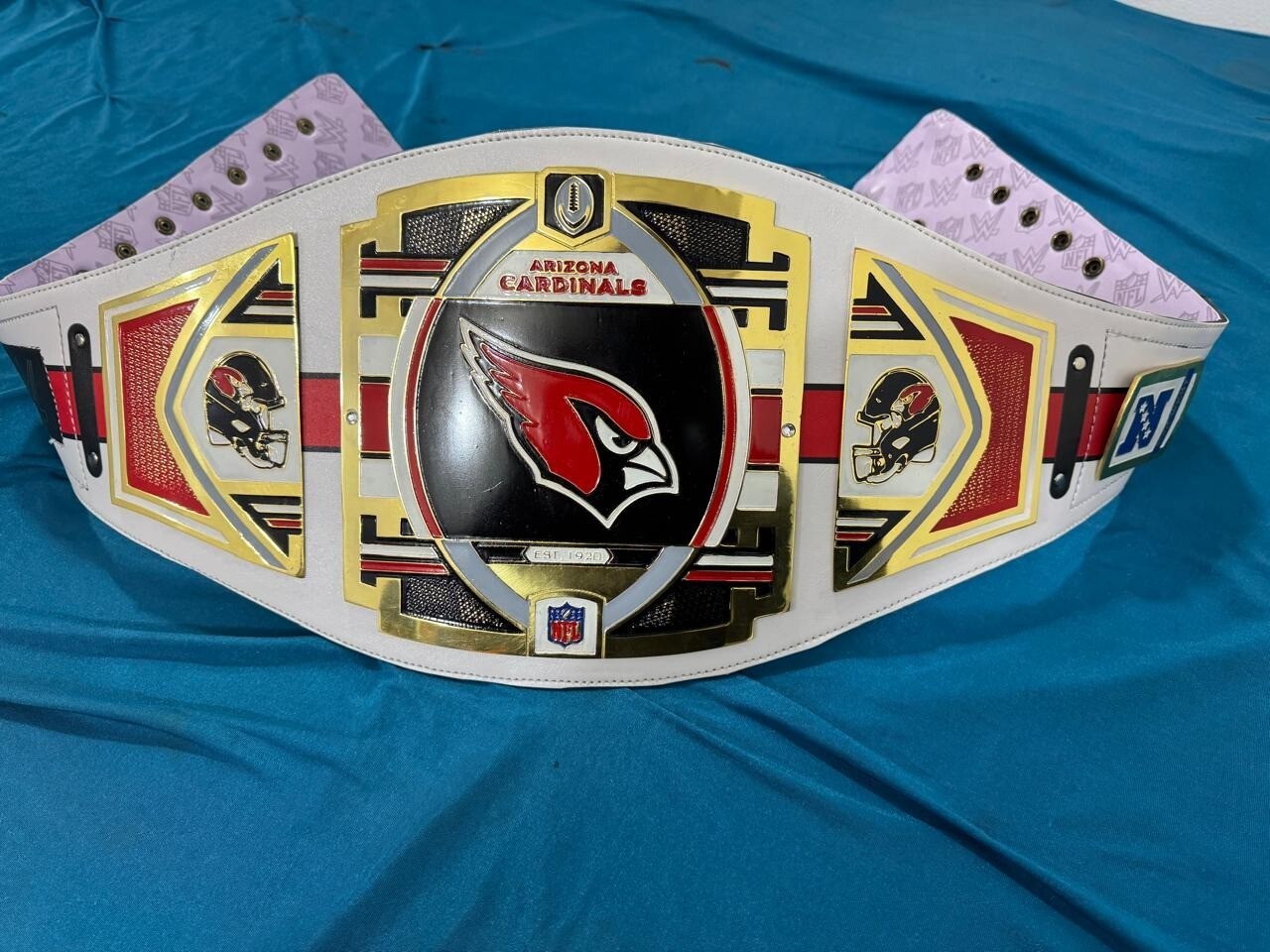 New Arizona Cardinals Championship Belt Adult Size Replica 2mm ZINC