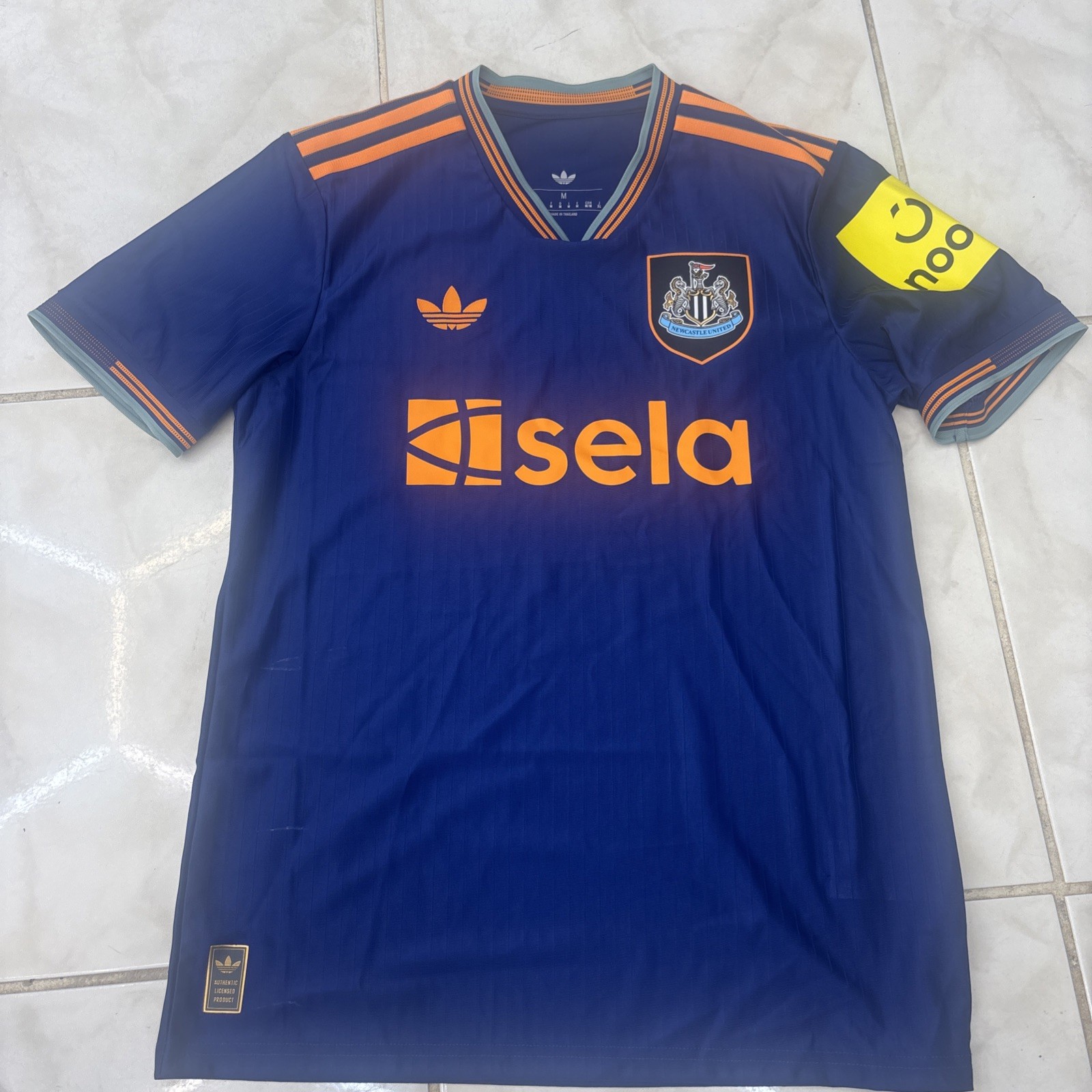 Adidas Newcastle United 25/26 Third Jersey Size M Blue Orange JI7388