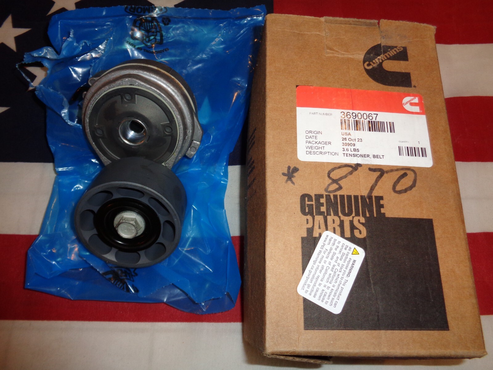 WOW 30% OFF OEM CUMMINS TENSIONER BELT # 3690067. WOW 30% OFF OEM CUMMINS TENSIONER BELT # 3690067.