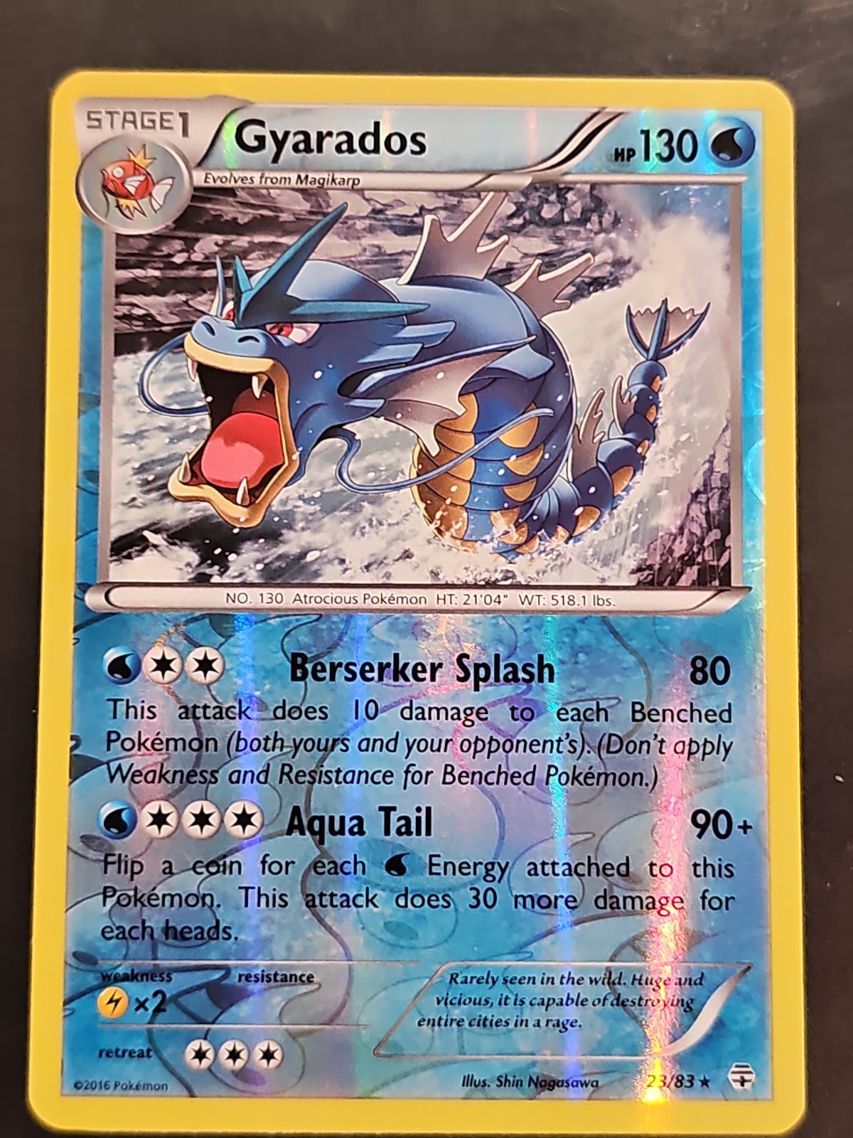 Gyarados 23/83 Generations Reverse Holo