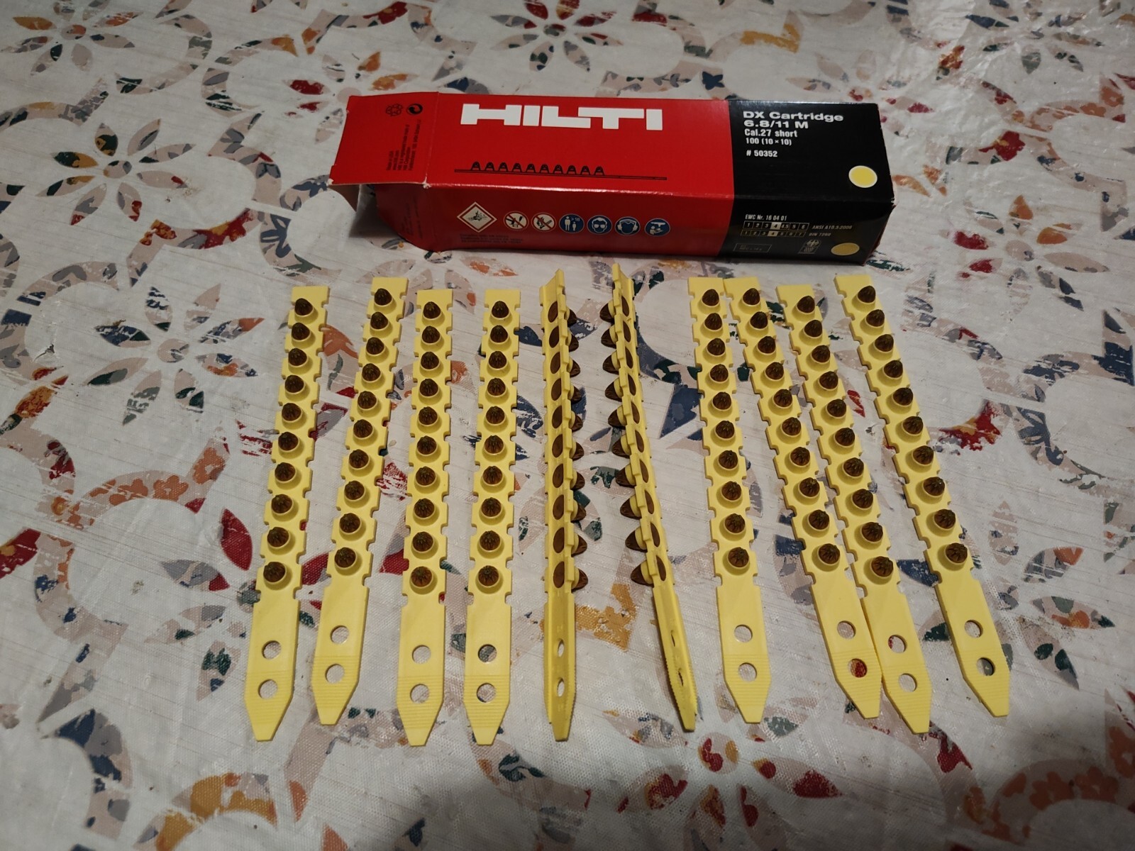 HILTI 6.8/11 M powder cartridges .27 cal  yellow 50352 - 10 strips - 100 shots