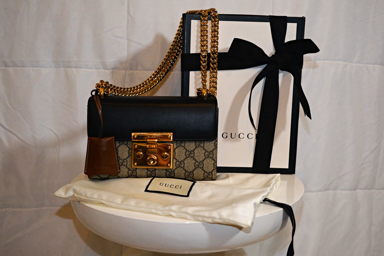 Gucci Padlock Shoulder Bag GG Coated Canvas & Leather – Small Gucci Padlock Shoulder Bag GG Coated Canvas & Leather – Small