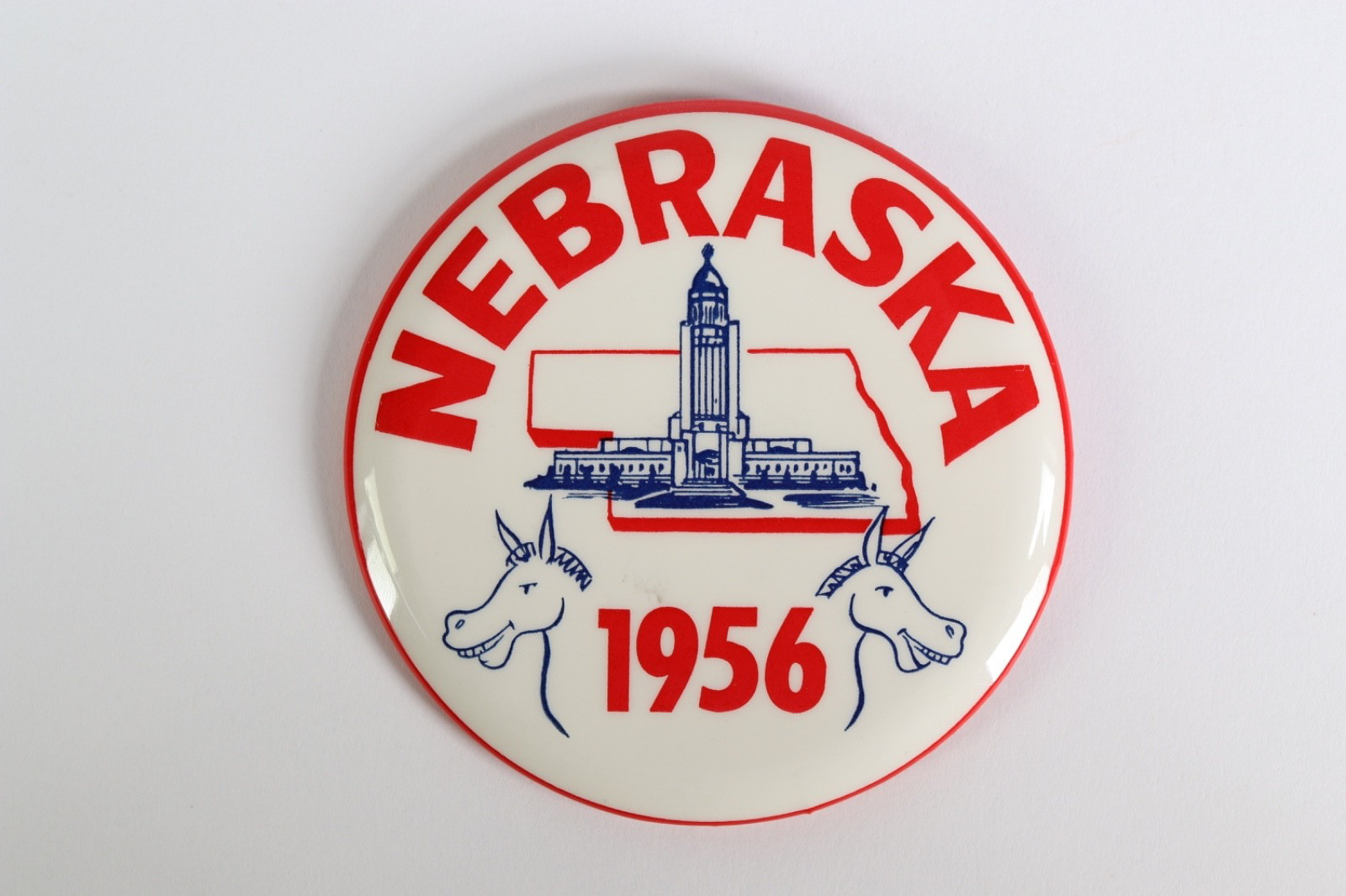 Rare 1956 Stevenson Nebraska Democratic Pinack Button Rare 1956 Stevenson Nebraska Democratic Pinack Button