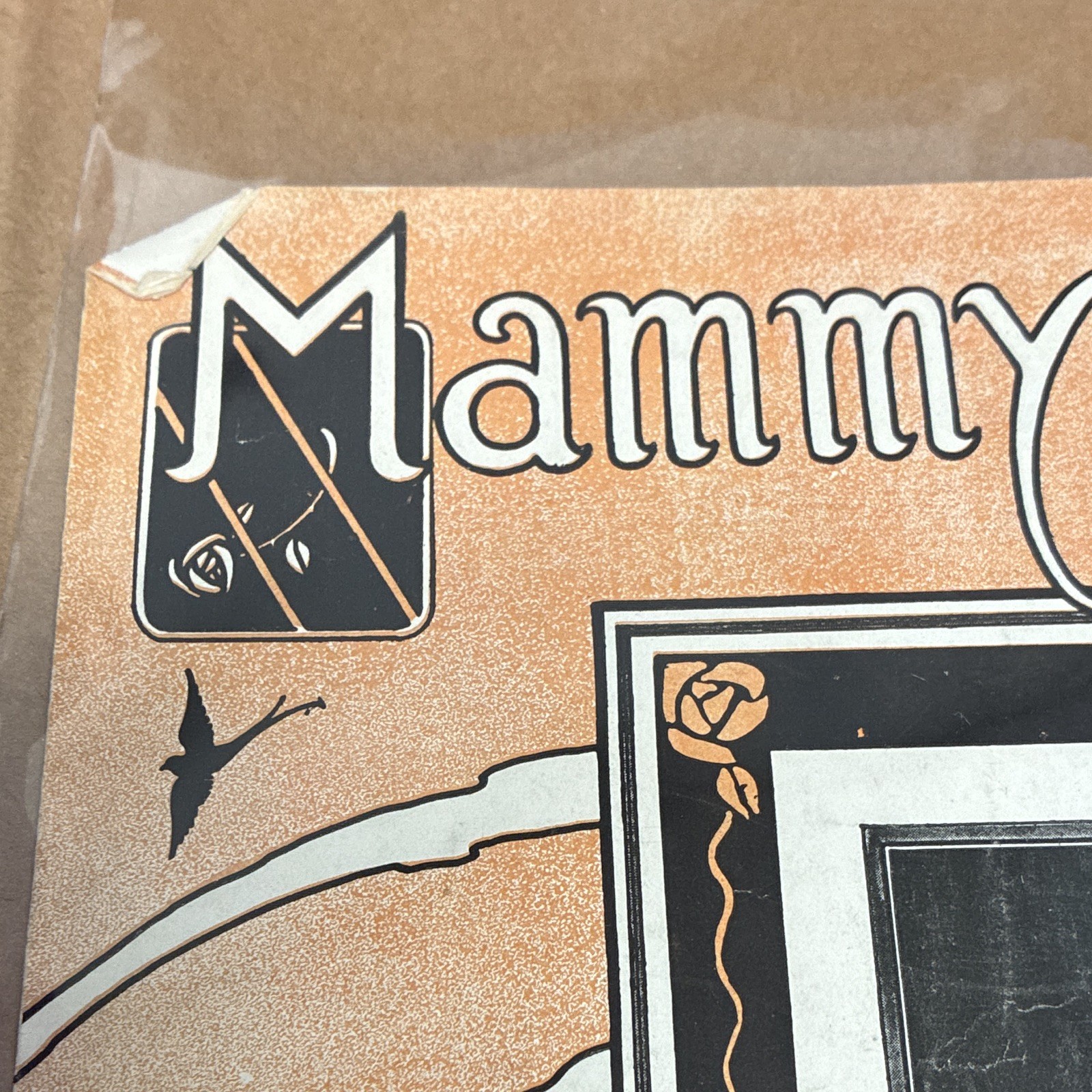 Vintage Mammy O\'Mine Sheet Music Maceo Pinkard Signed Natwick Art 1919