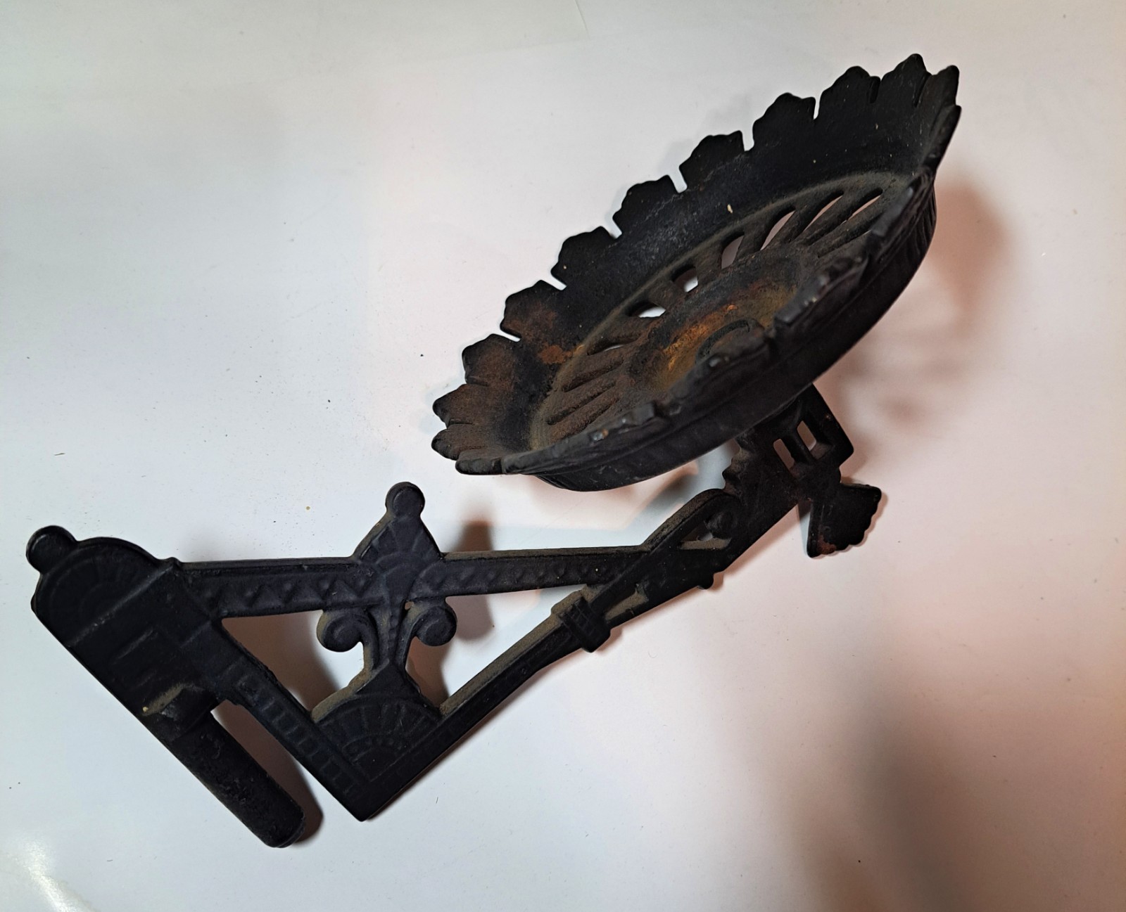 Antique Cast Iron Decorative Swing Arm Sconce Candle Light Fixture