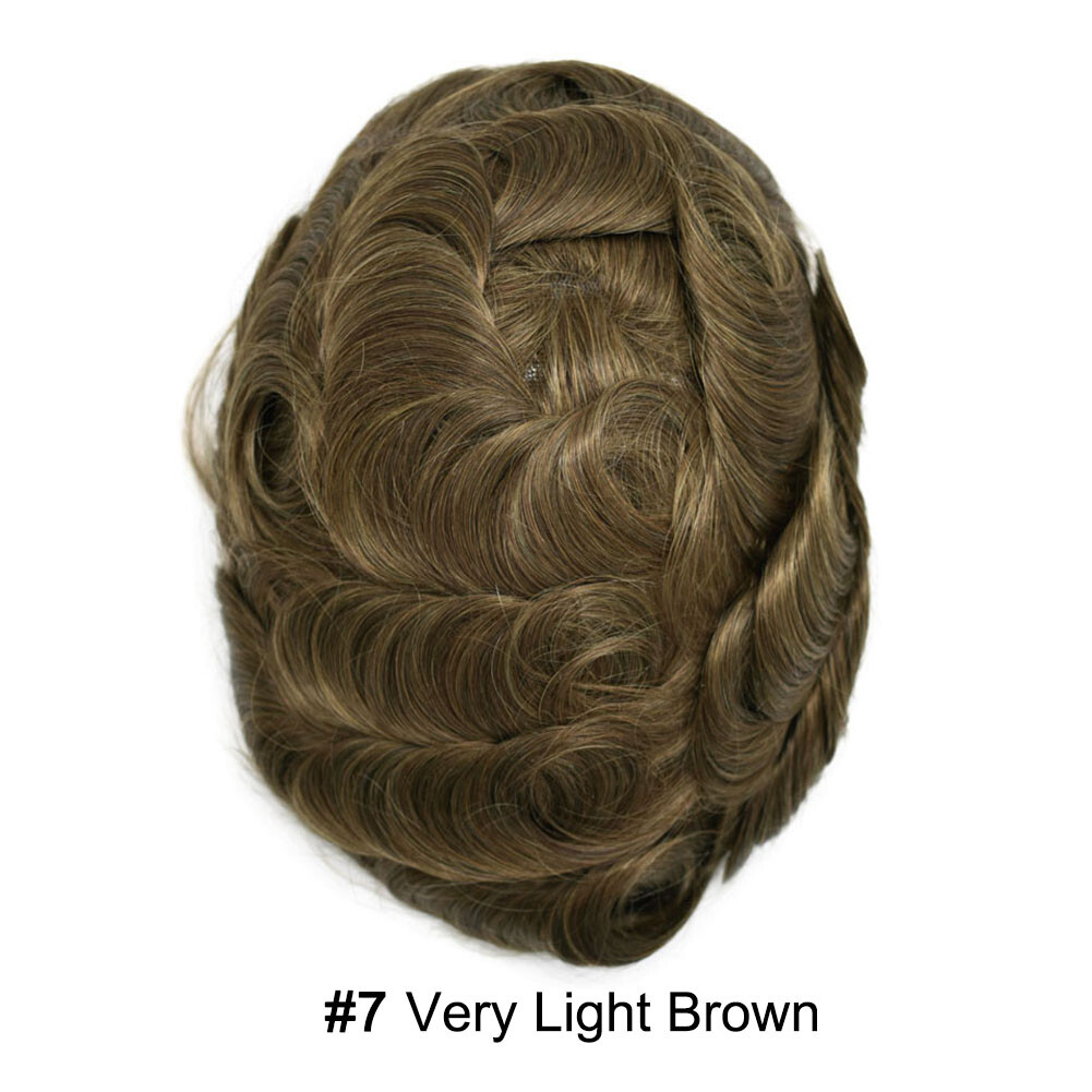 Ultra Thin Skin Mens Toupee Hairpiece Invisible Poly PU Hair Replacement Systems