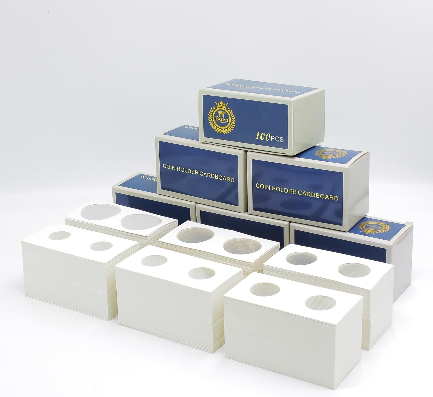 600PCS Coin Flips in 6 Sizes Cardboard Holders for Colletors 2x2 600PCS Coin Flips in 6 Sizes Cardboard Holders for Colletors 2x2