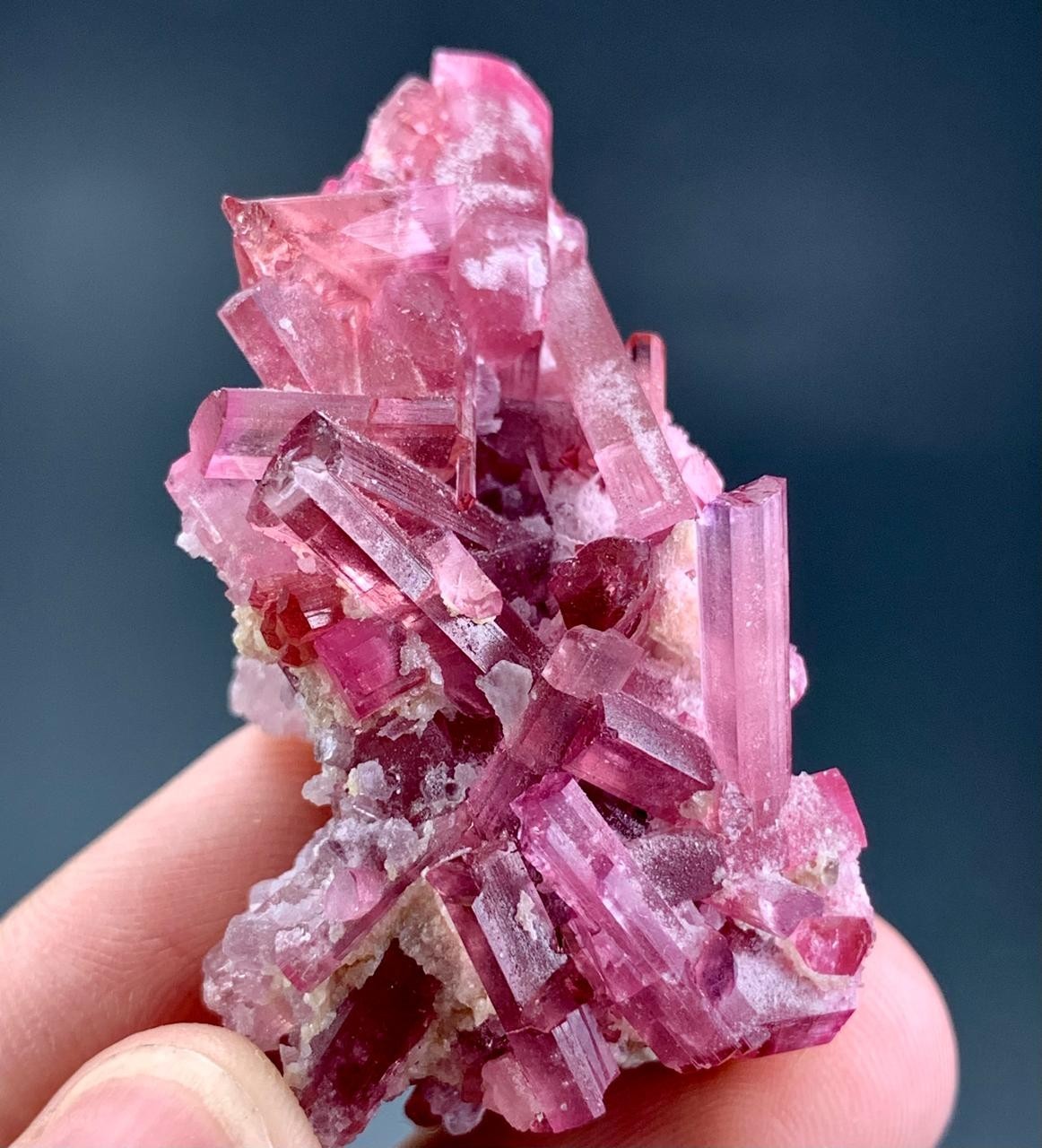 99 Carat Pink Bunch Of Tourmaline Crystal Specimen From Afghanistan 99 Carat Pink Bunch Of Tourmaline Crystal Specimen From Afghanistan