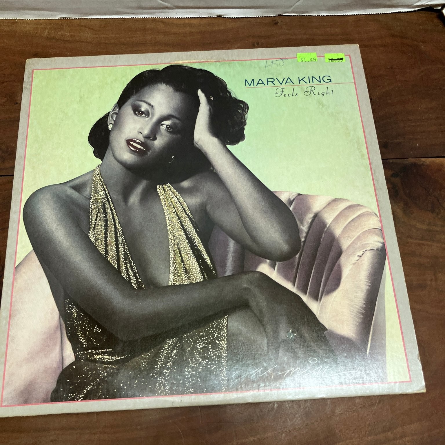 Marva King – Feels Right LP Record 1981 Promo Planet Records R&B Soul 33 RPM