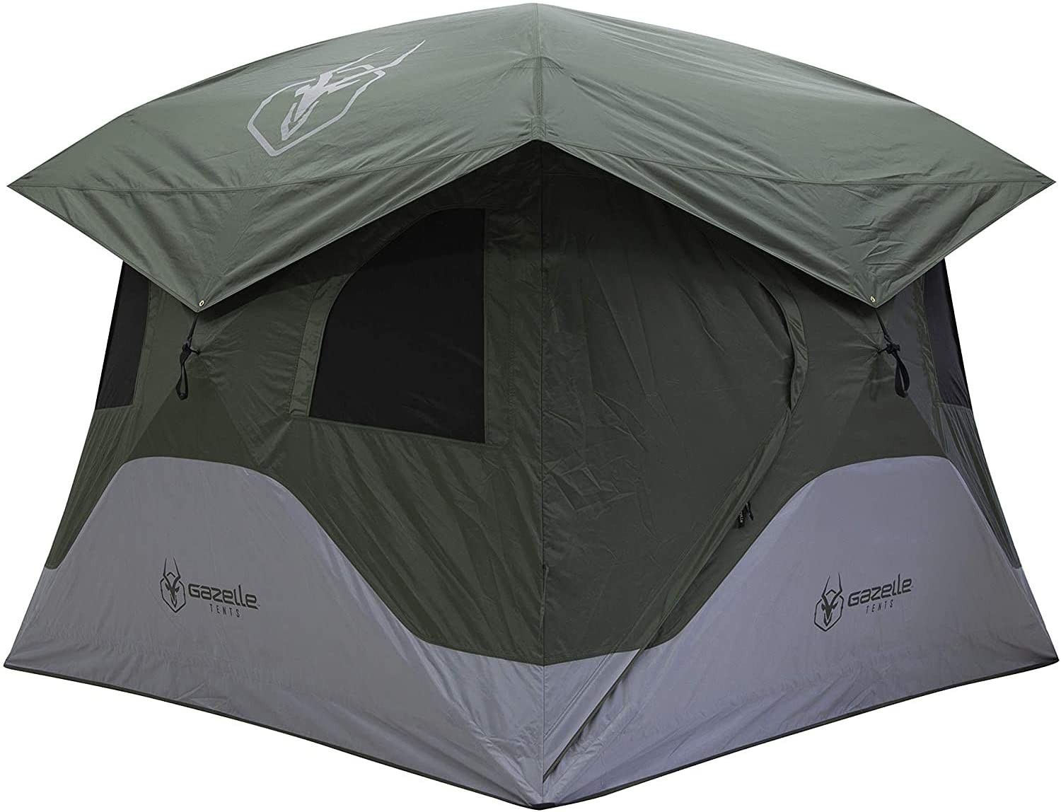 Gazelle T4 4 Person Portable Instant Outdoor Shelter Camping Hub Tent Green