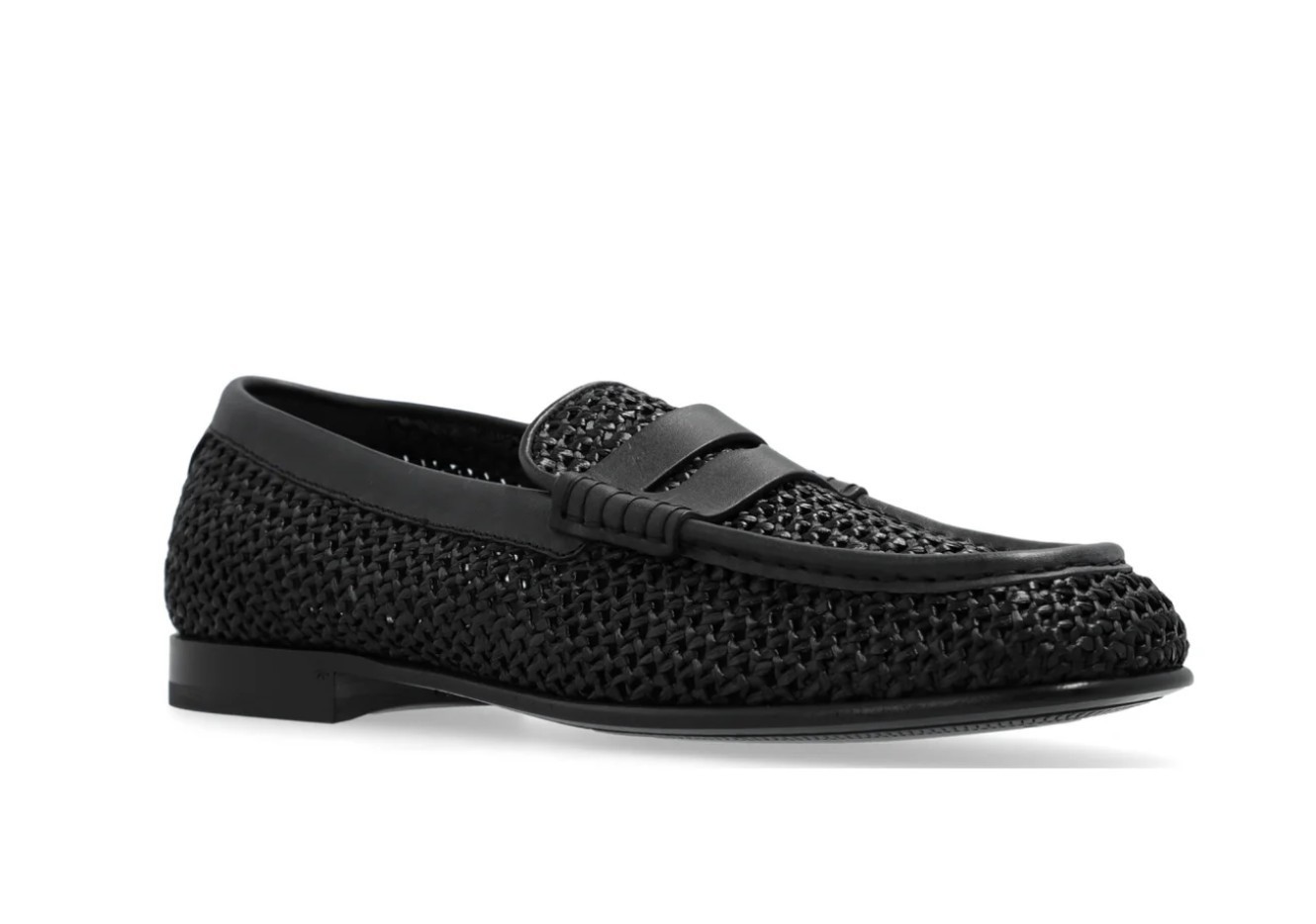Dolce Gabanna Woven Raffia Loafers (Men, Size UK 8.5)