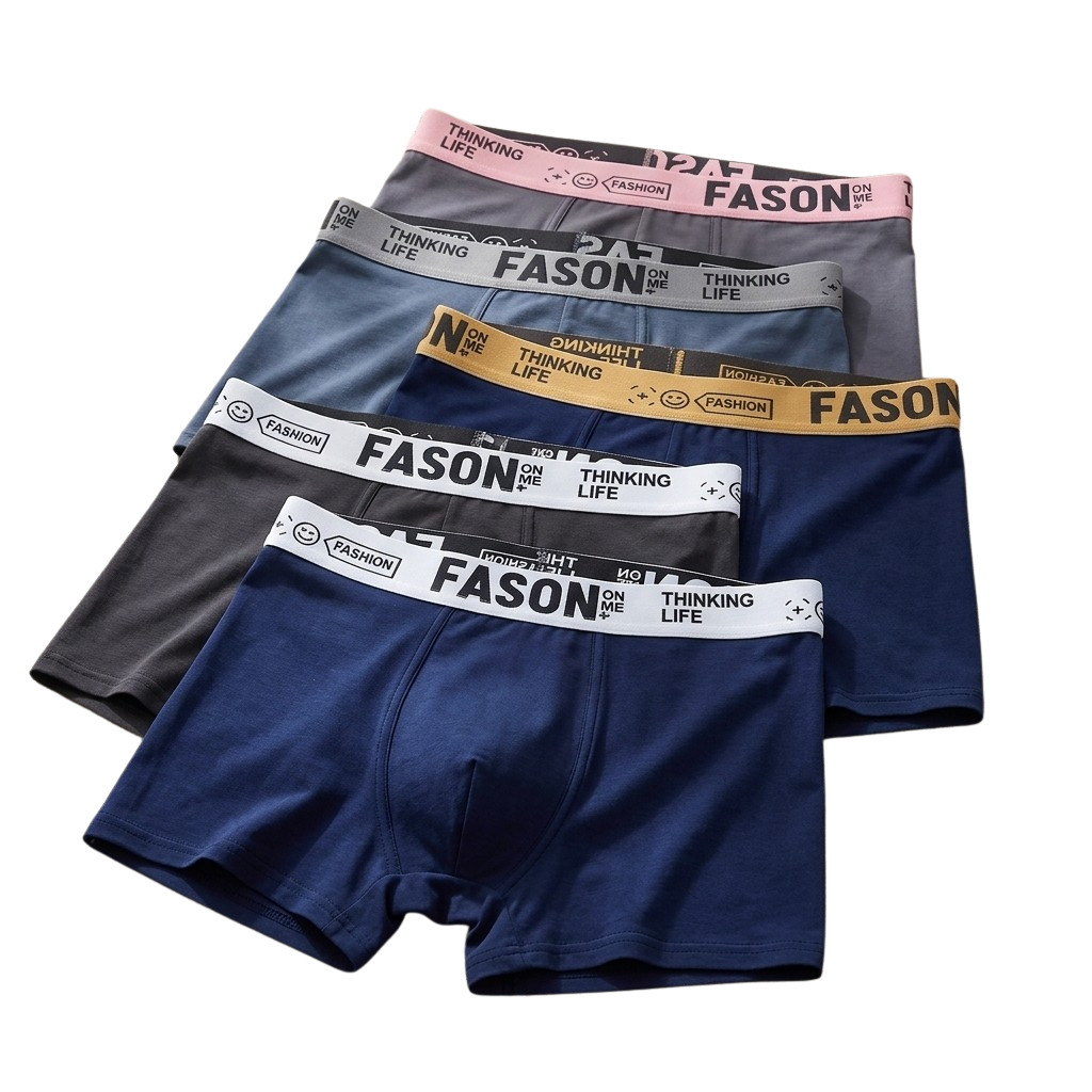 5 Pack Men\'s Summer Boxer Briefs, Soft Breathable Stretch Underwear S-2XL
