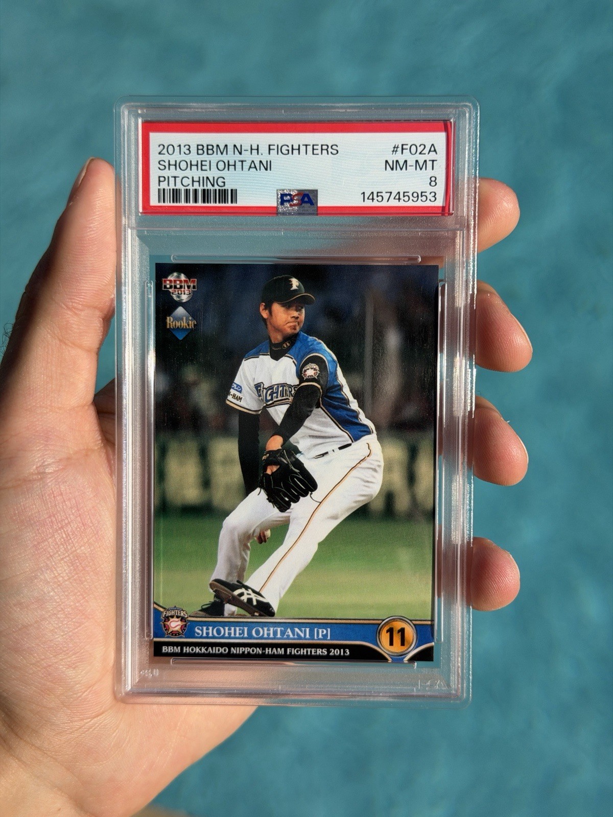 BBM 2013 Hokkaido Nippon-Ham Fighters Shohei Ohtani #F02A Rookie NPB PSA BBM 2013 Hokkaido Nippon-Ham Fighters Shohei Ohtani #F02A Rookie NPB PSA