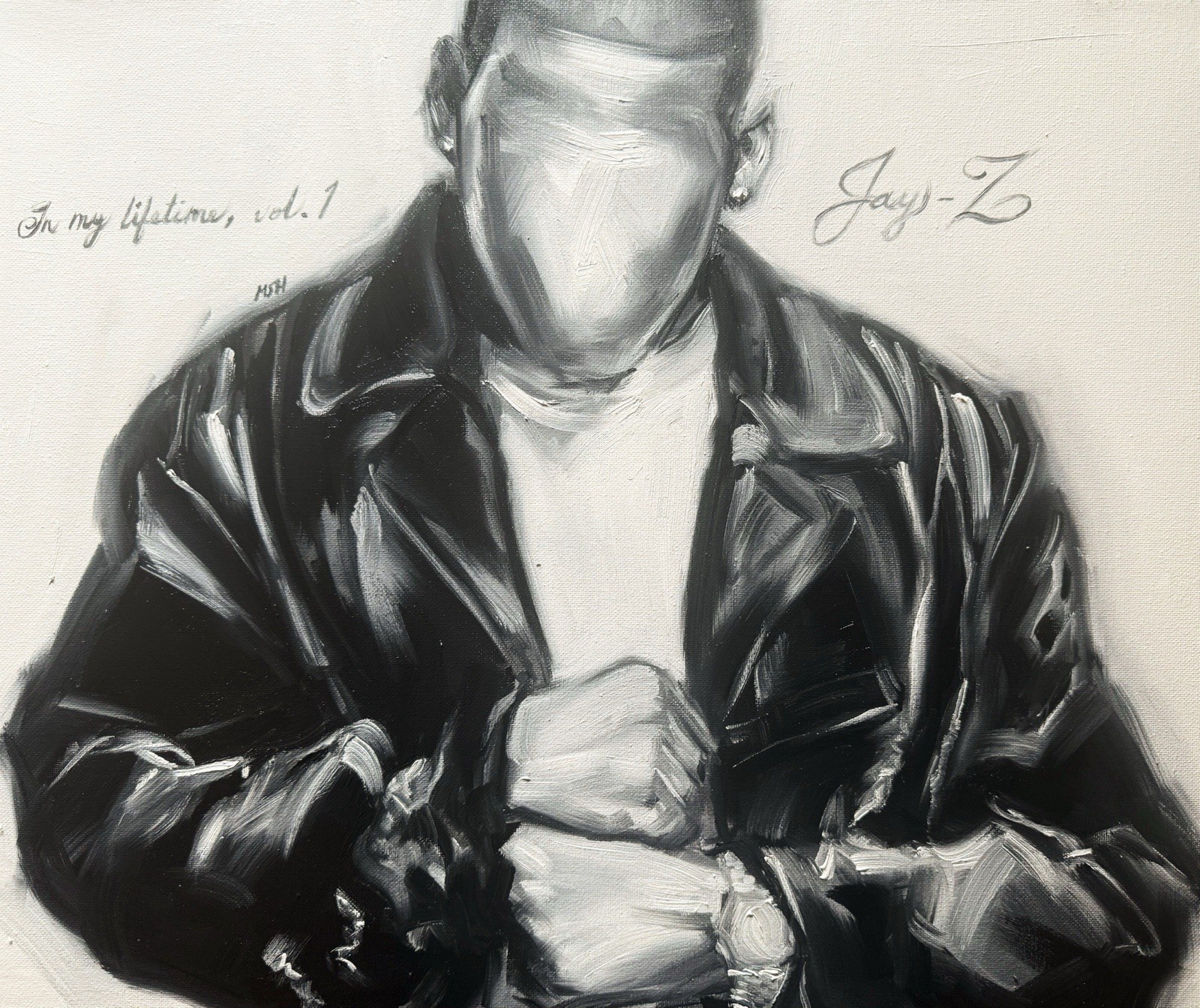 JAY Z VOL 1 IN MY LIFETIME ORIGINAL OIL PAINTING