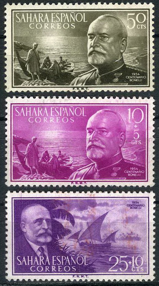 Spanish Sahara 1955 Centenary Birth Emilio Bonelli MH (SC# 76, B33-B34) Spanish Sahara 1955 Centenary Birth Emilio Bonelli MH (SC# 76, B33-B34)