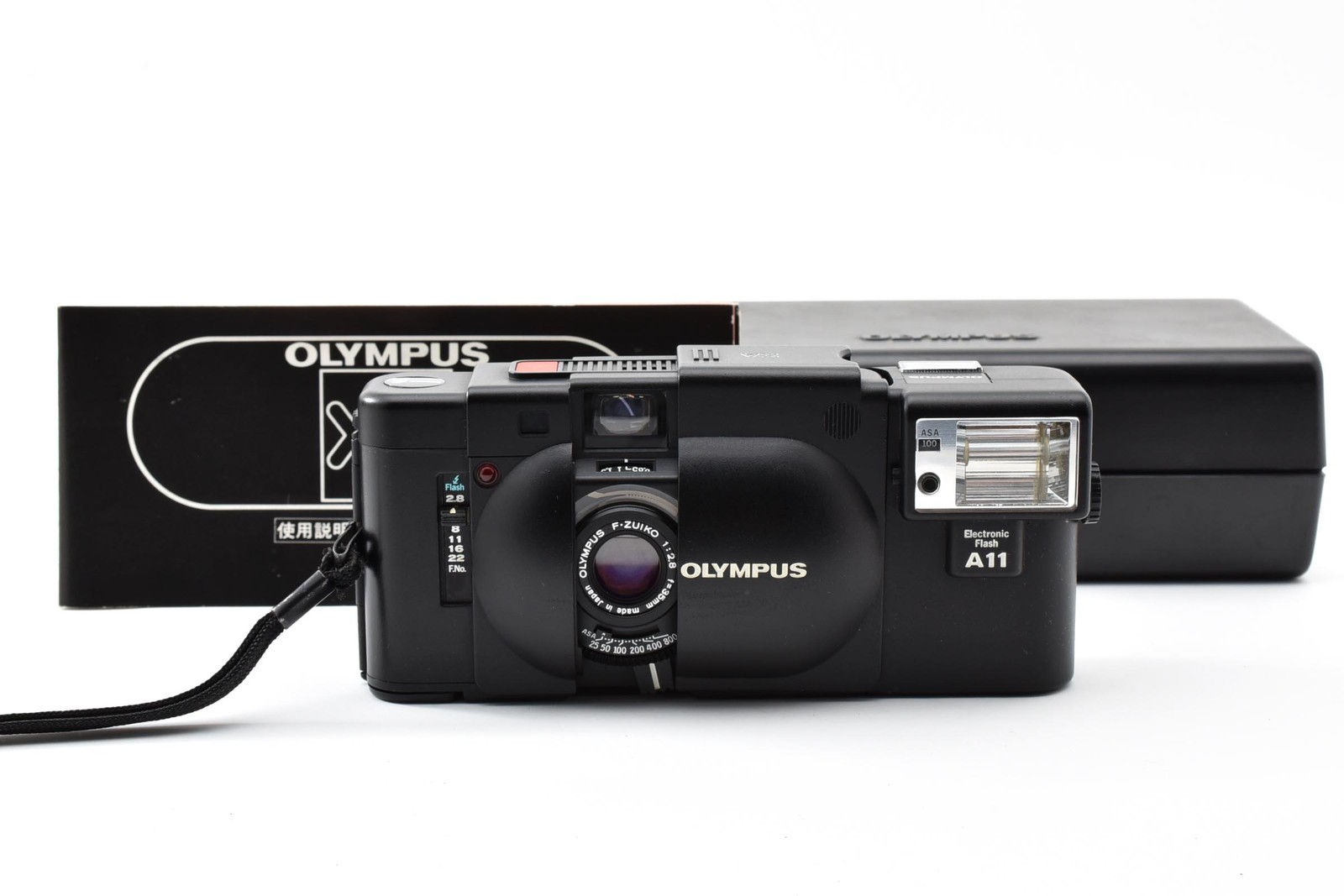 [ Top MINT ] Olympus XA 35mm Rangefinder Film Camera w/A11 Flash Case From JAPAN