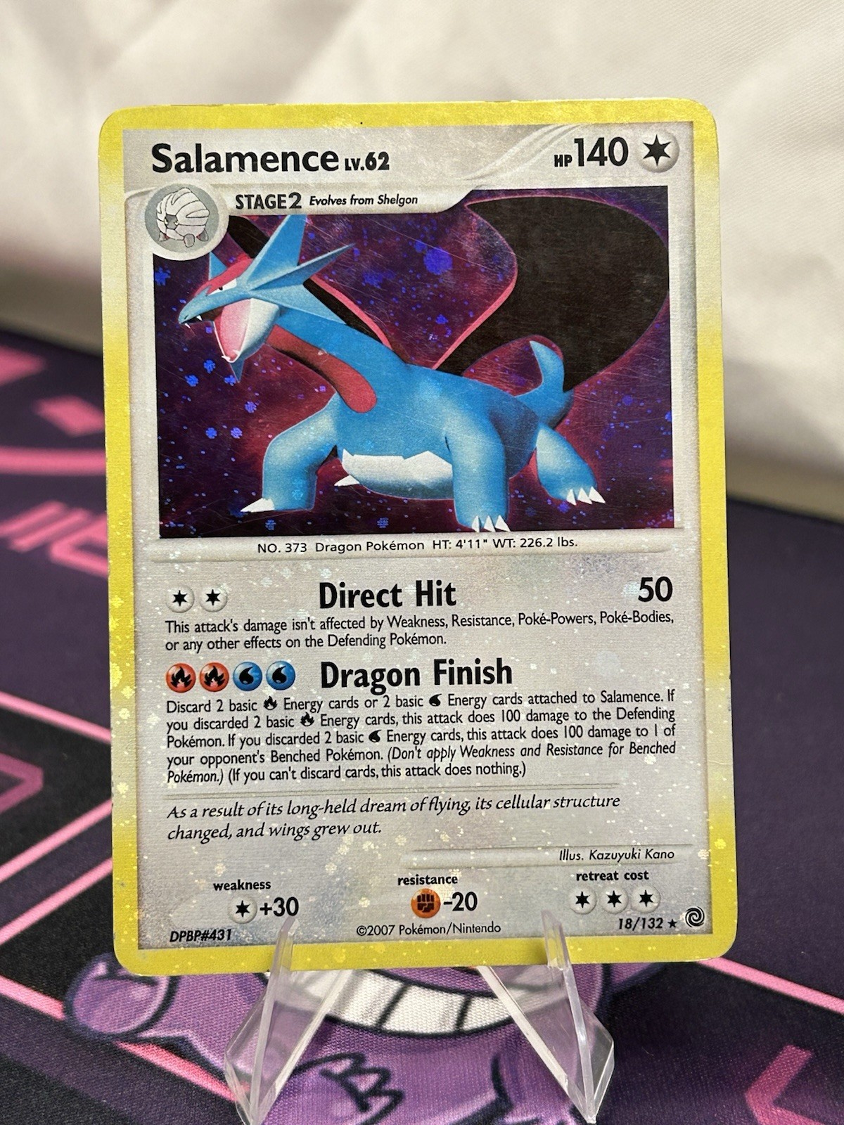 Pokémon TCG Salamence 18/132 Secret Wonders Holo Bleed Rare Card English 2007