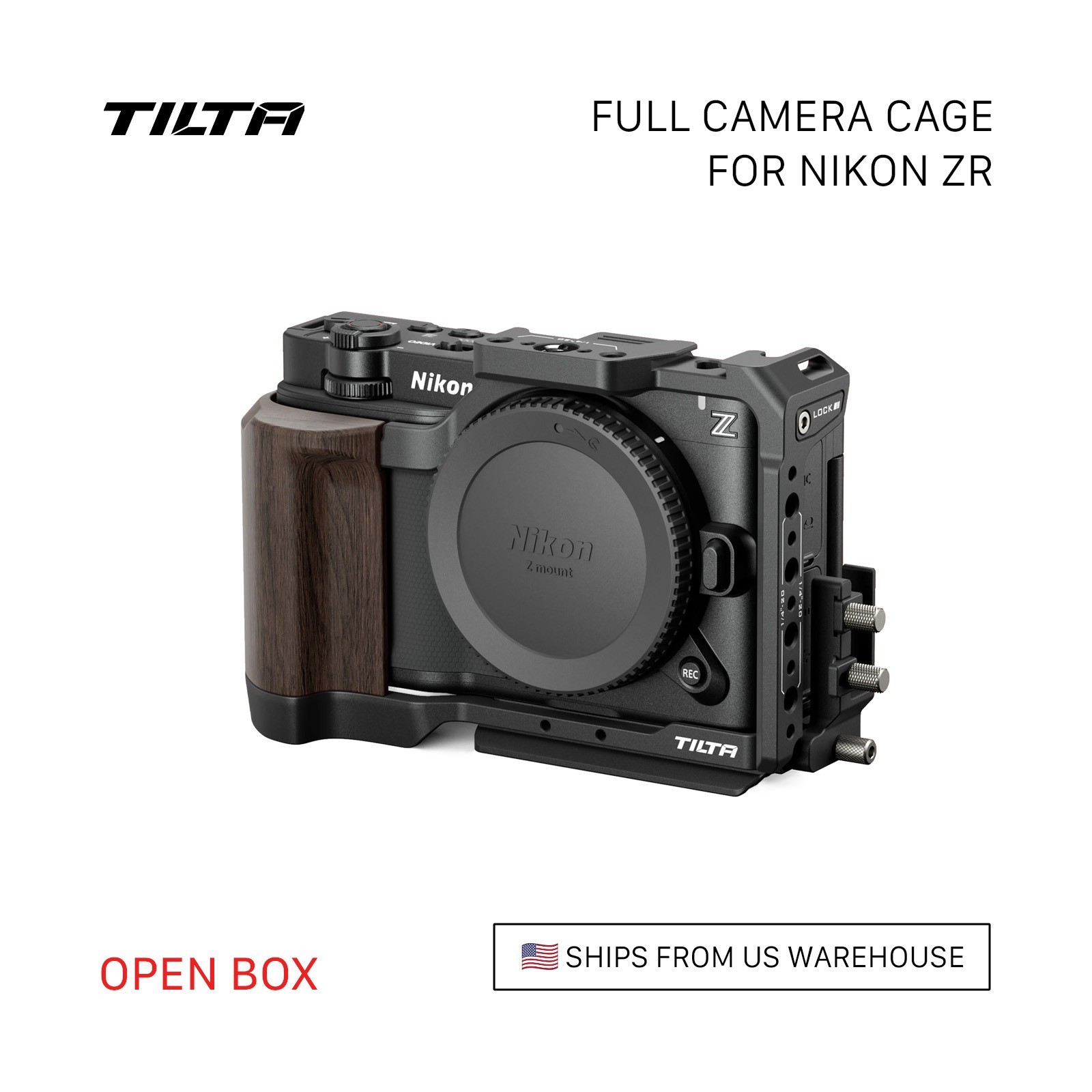 Tilta Full Camera Cage for Nikon ZR - Black (Open Box)