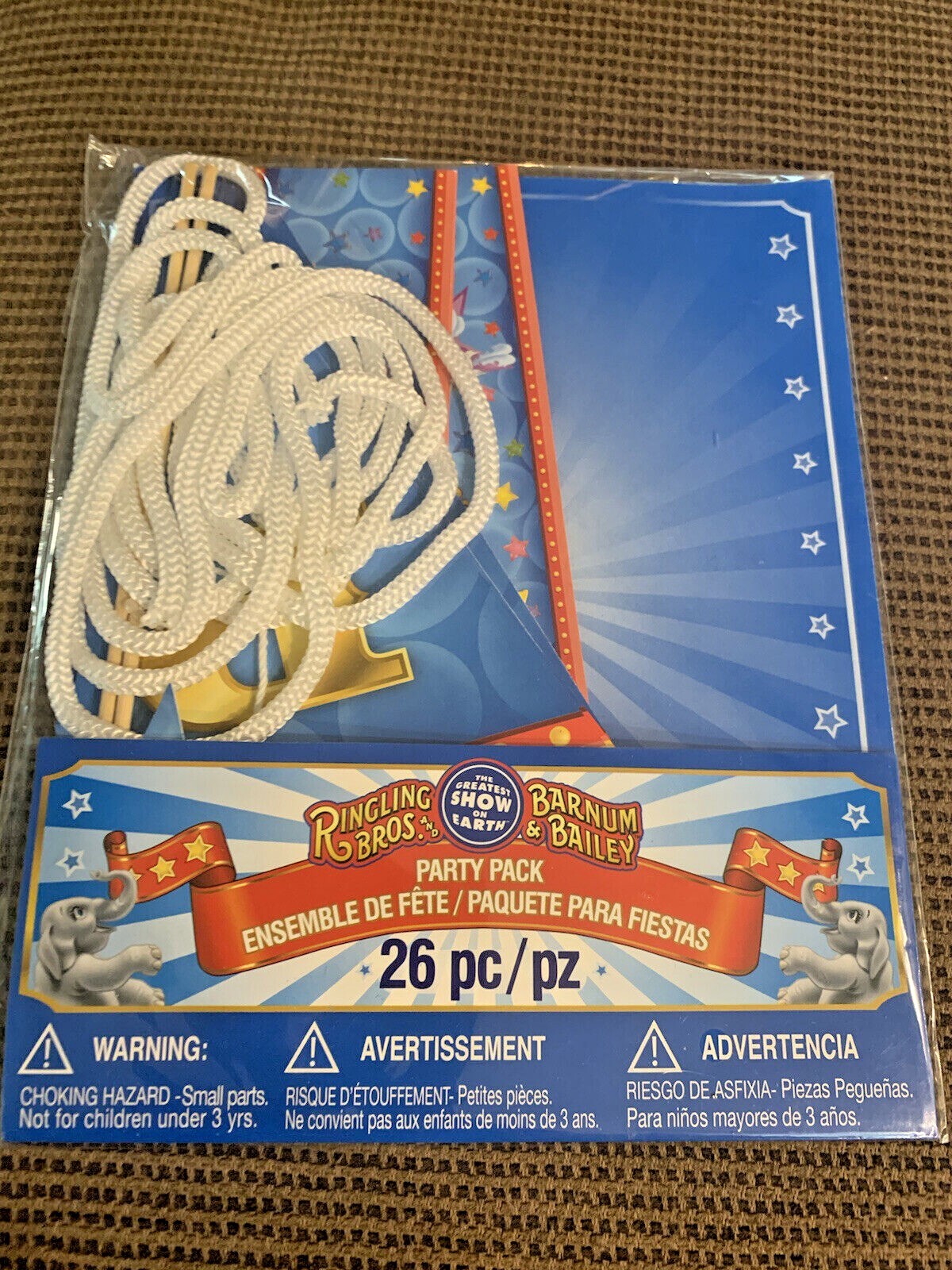 Ringling Bros. Barnum & Bailey 26 Piece Party Pack Blue New Sealed Ringling Bros. Barnum & Bailey 26 Piece Party Pack Blue New Sealed
