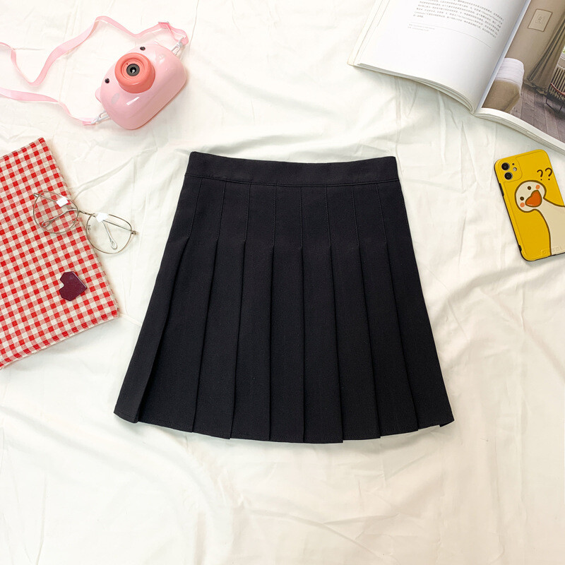 Women High Waist Skater Mini Flared Pleated Skirt Short Tennis Pencil Skirt Cute